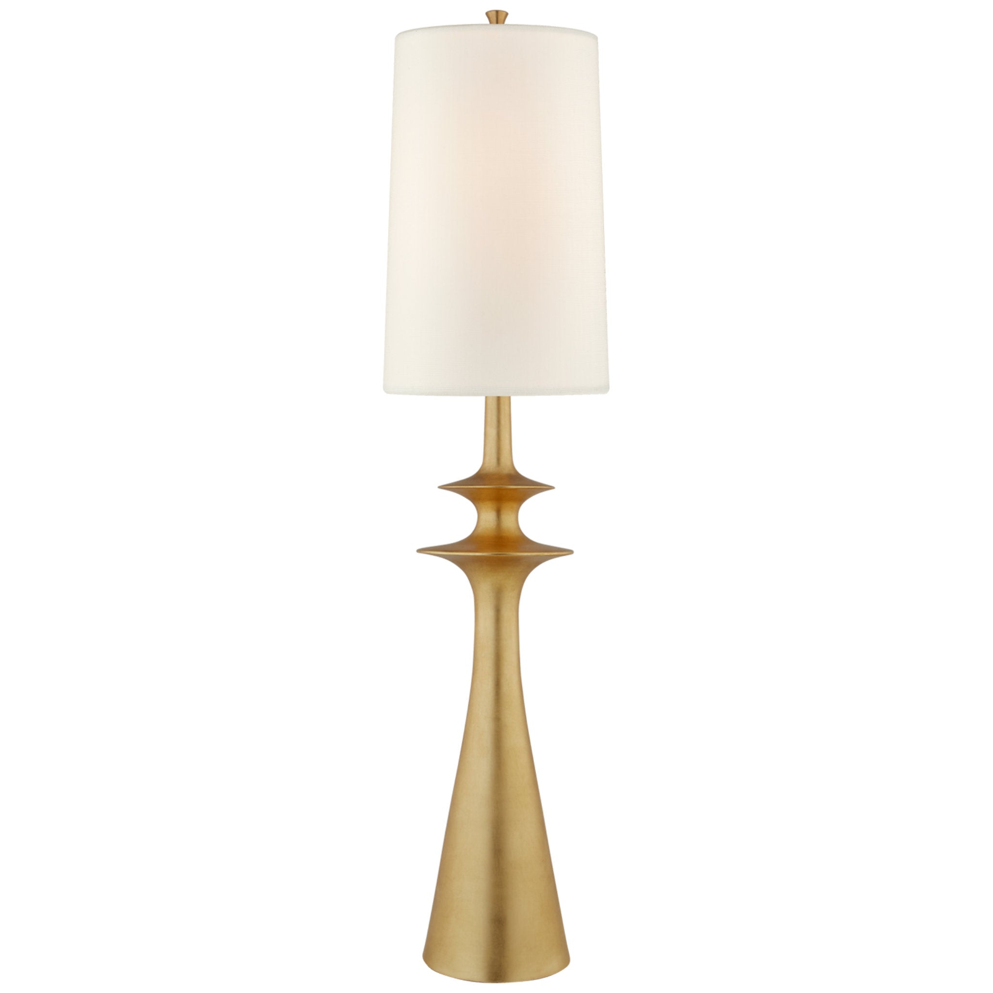 AERIN Lakmos Floor Lamp in Gild with Linen Shade W14.5'' x H58.25"