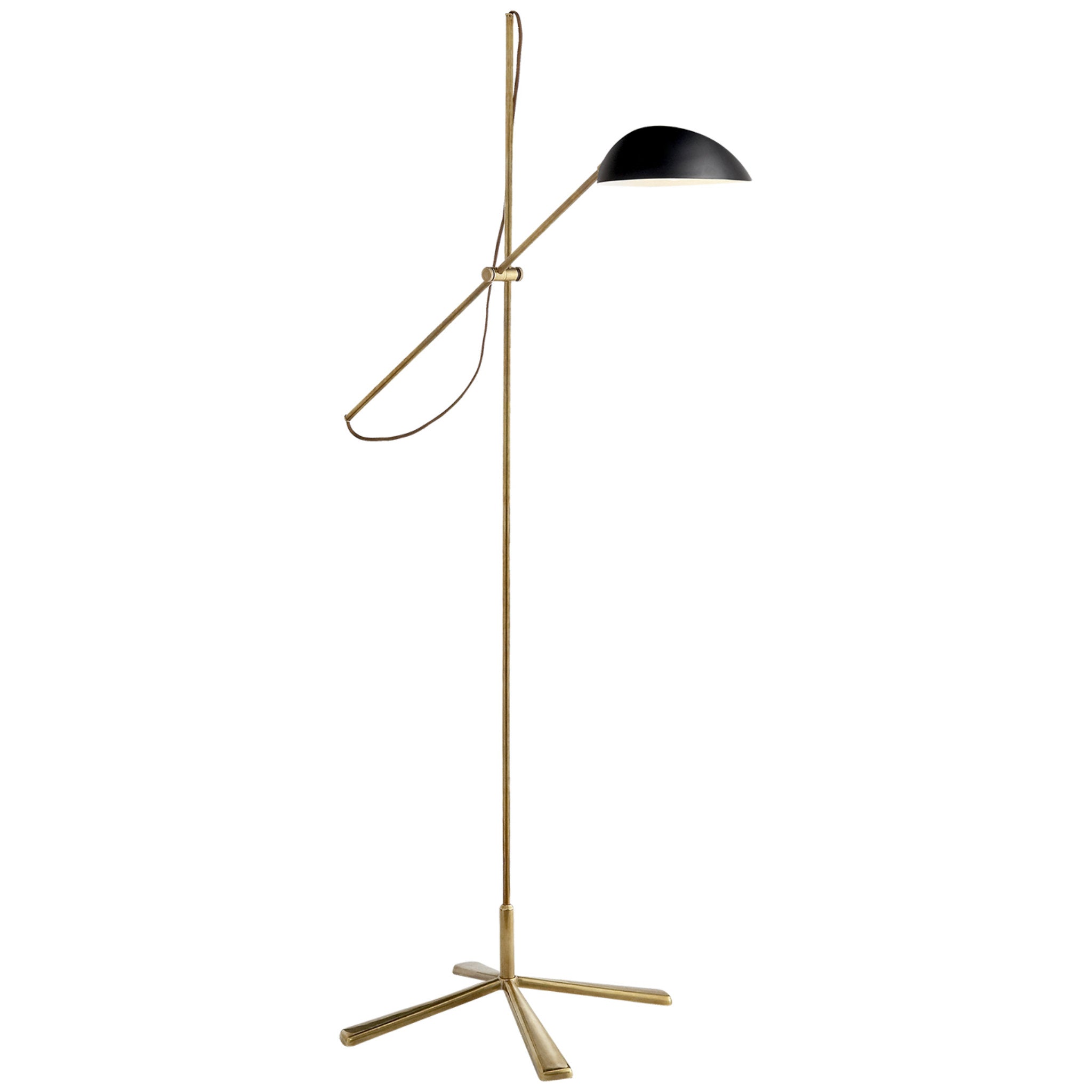 AERIN Graphic Floor Lamp in Hand-Rubbed Antique Brass with Black W44" x H67"