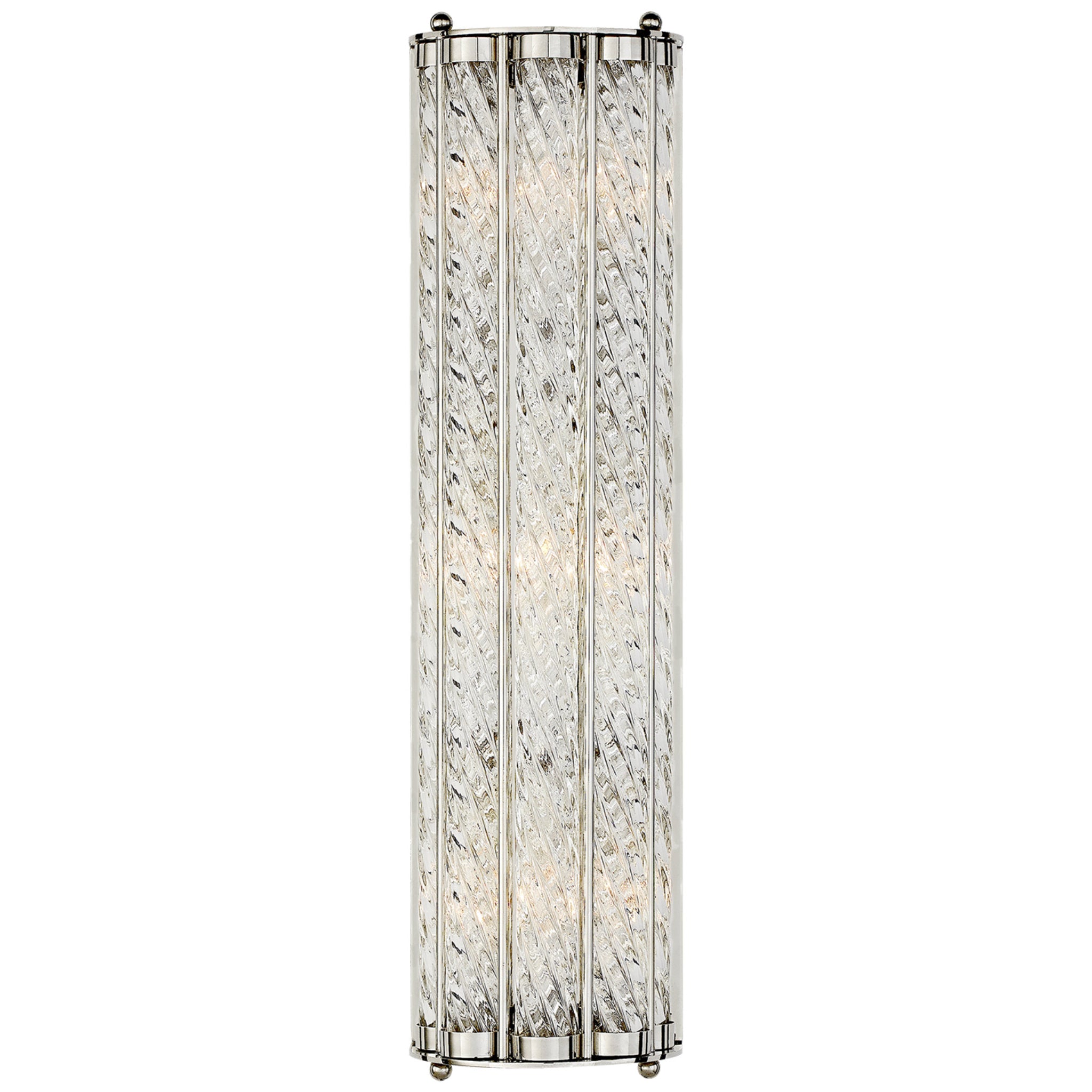 AERIN Eaton Linear Sconce in Polished Nickel Wall Light W5.5" x H21"