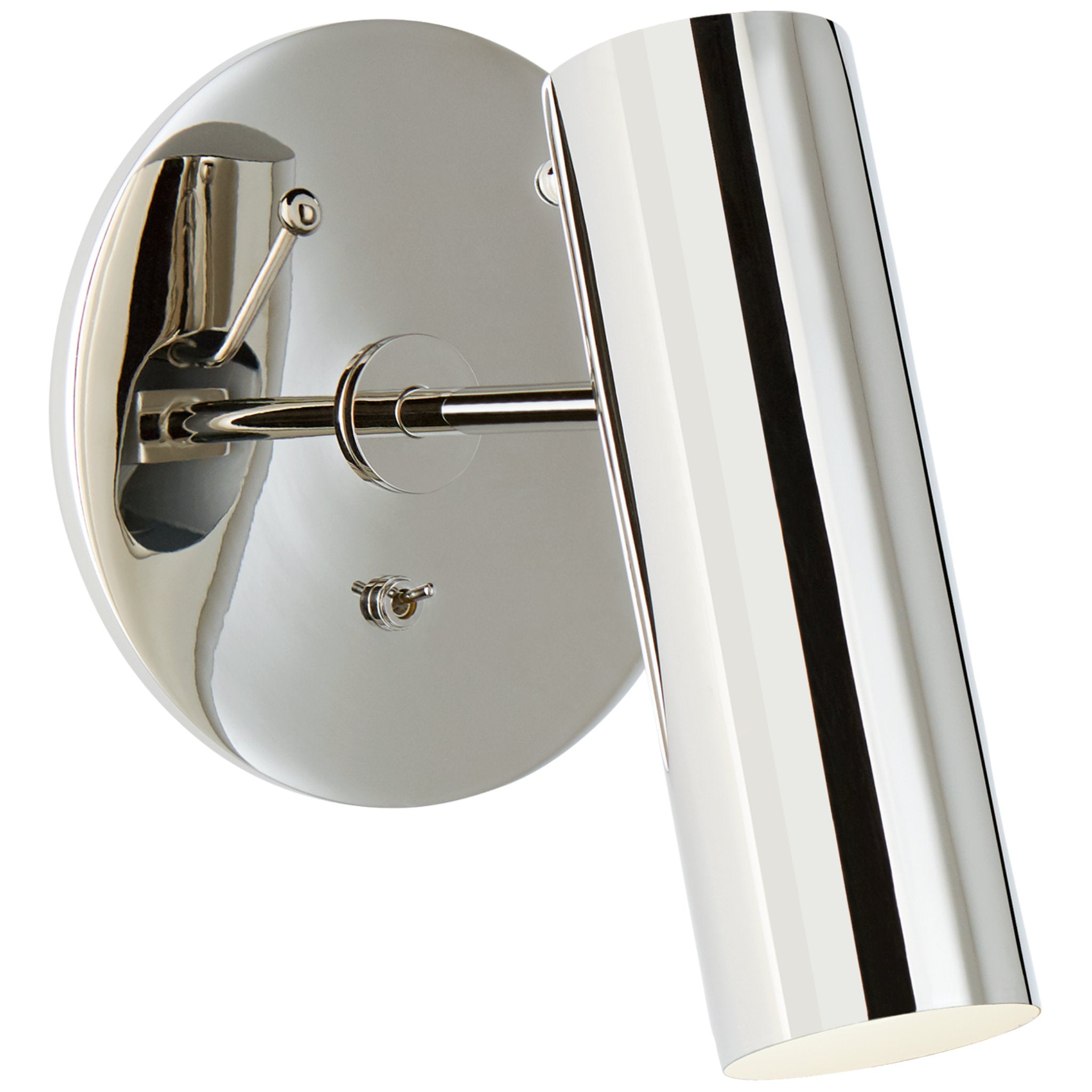 AERIN Lancelot Pivoting Light in Polished Nickel Wall Light W6.25" x H8"