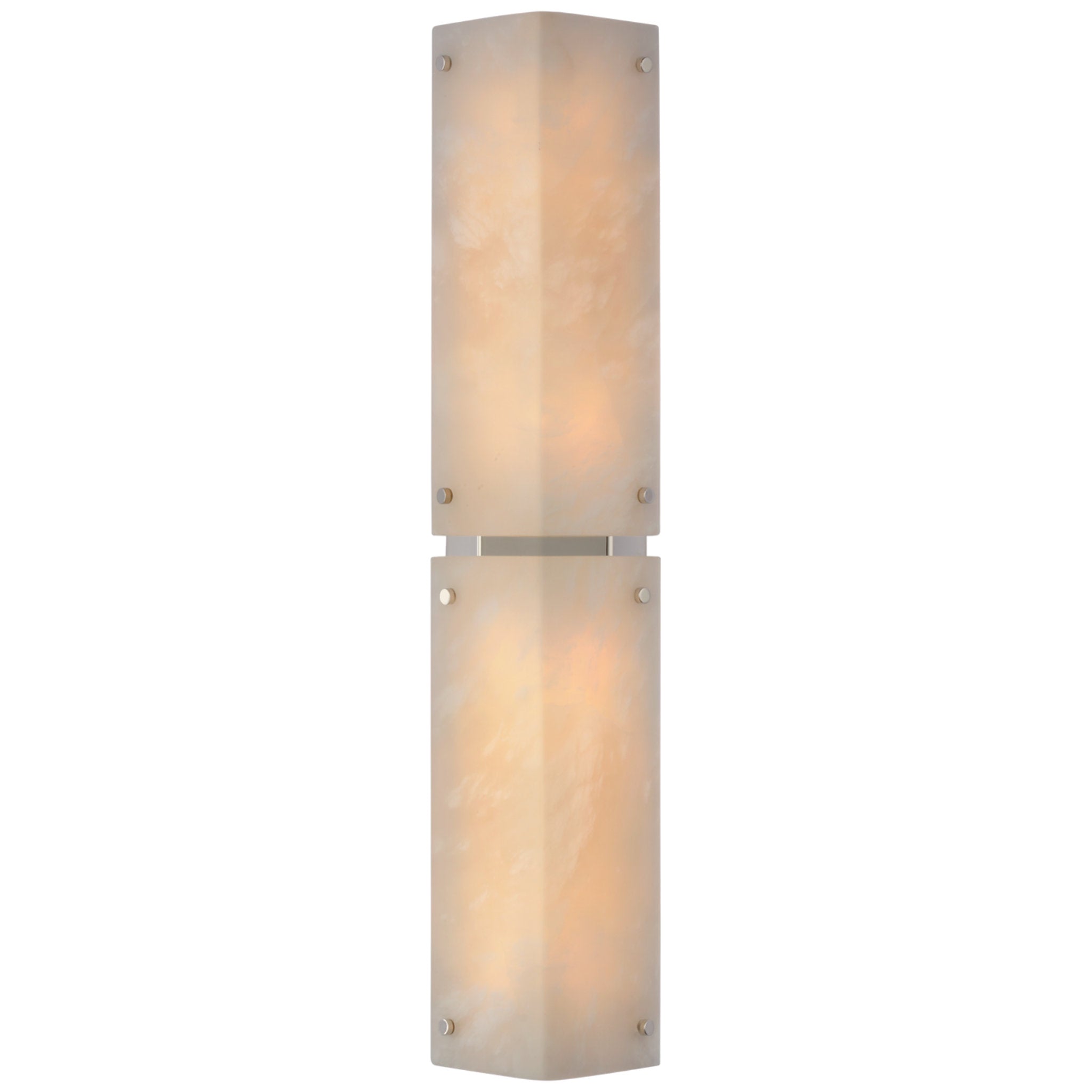 AERIN Clayton 25" Wall Sconce in Alabaster and Polished Nickel Wall Light W5.5'' x H25.5"