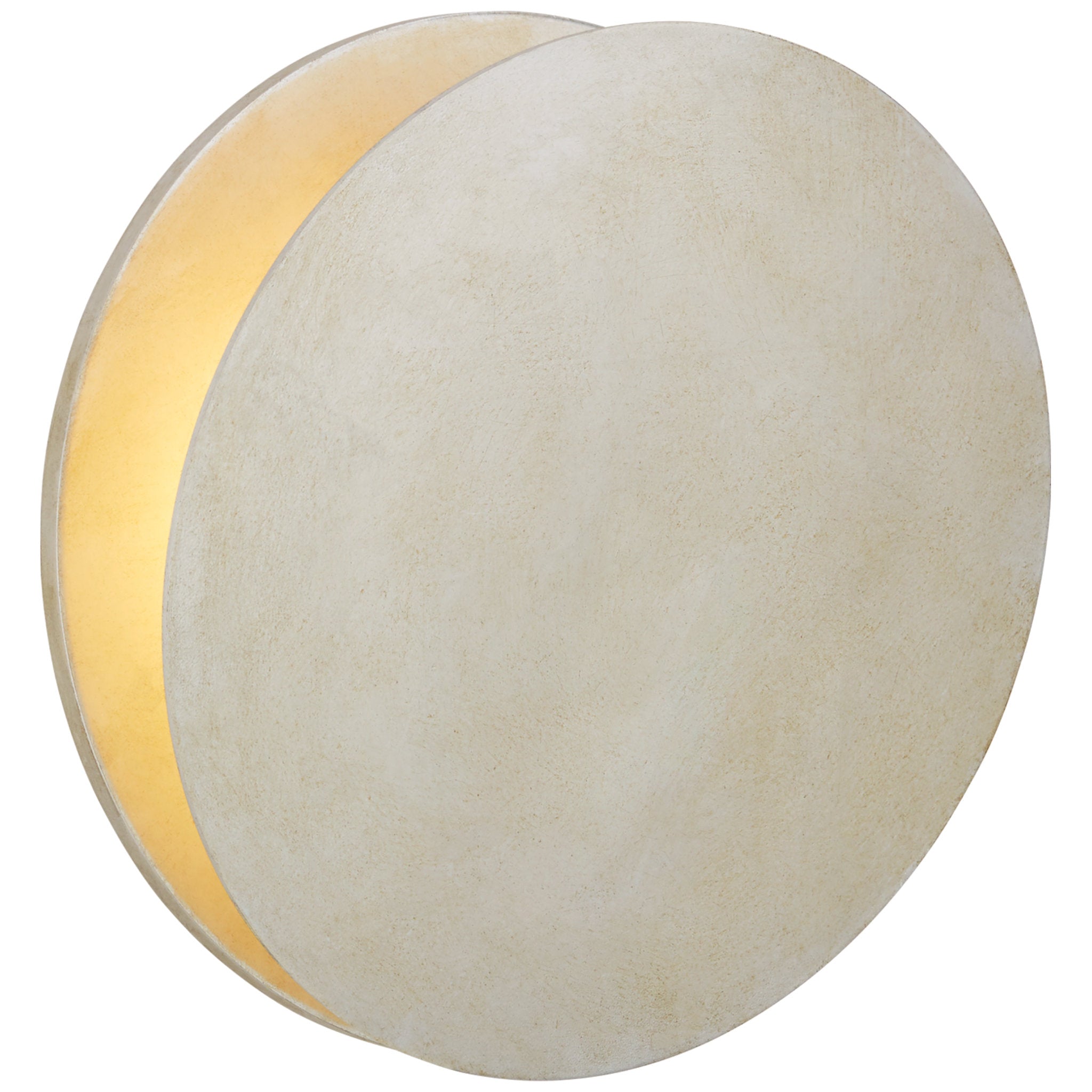AERIN Gabriela Round Wall Washer in Burnished Silver Leaf Wall Light W12" x H12"