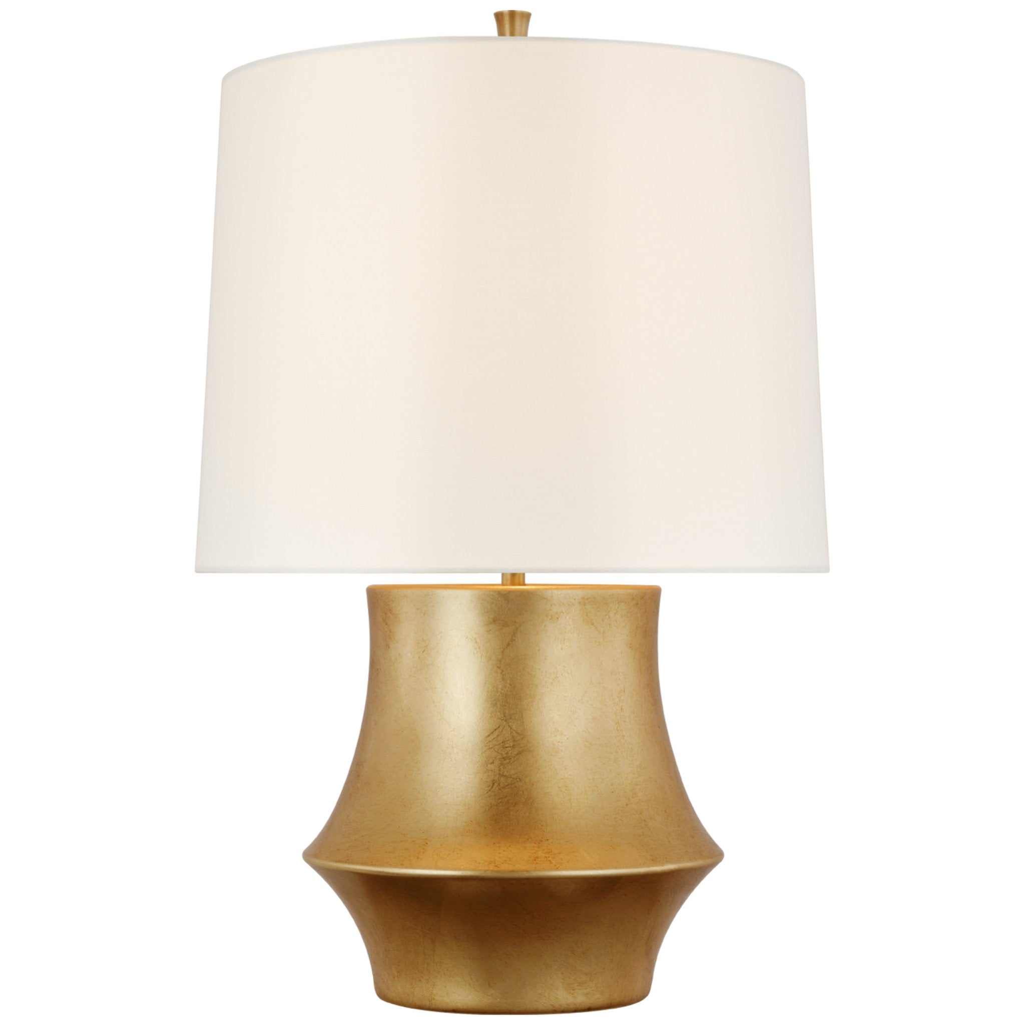 AERIN Lakmos Small Table Lamp in Gild with Linen Shade W13" x H19.5"
