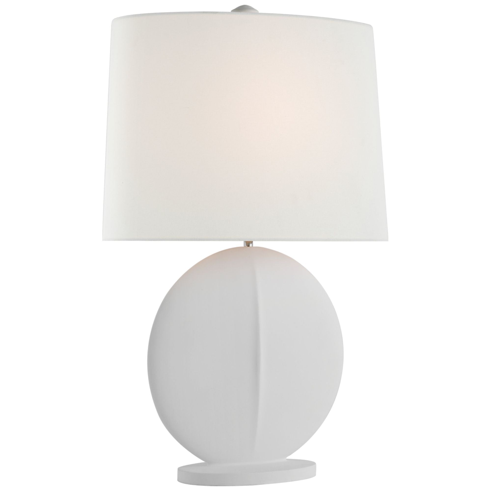 AERIN Mariza Medium Table Lamp in White with Linen Shade W16.5" x H25.25"