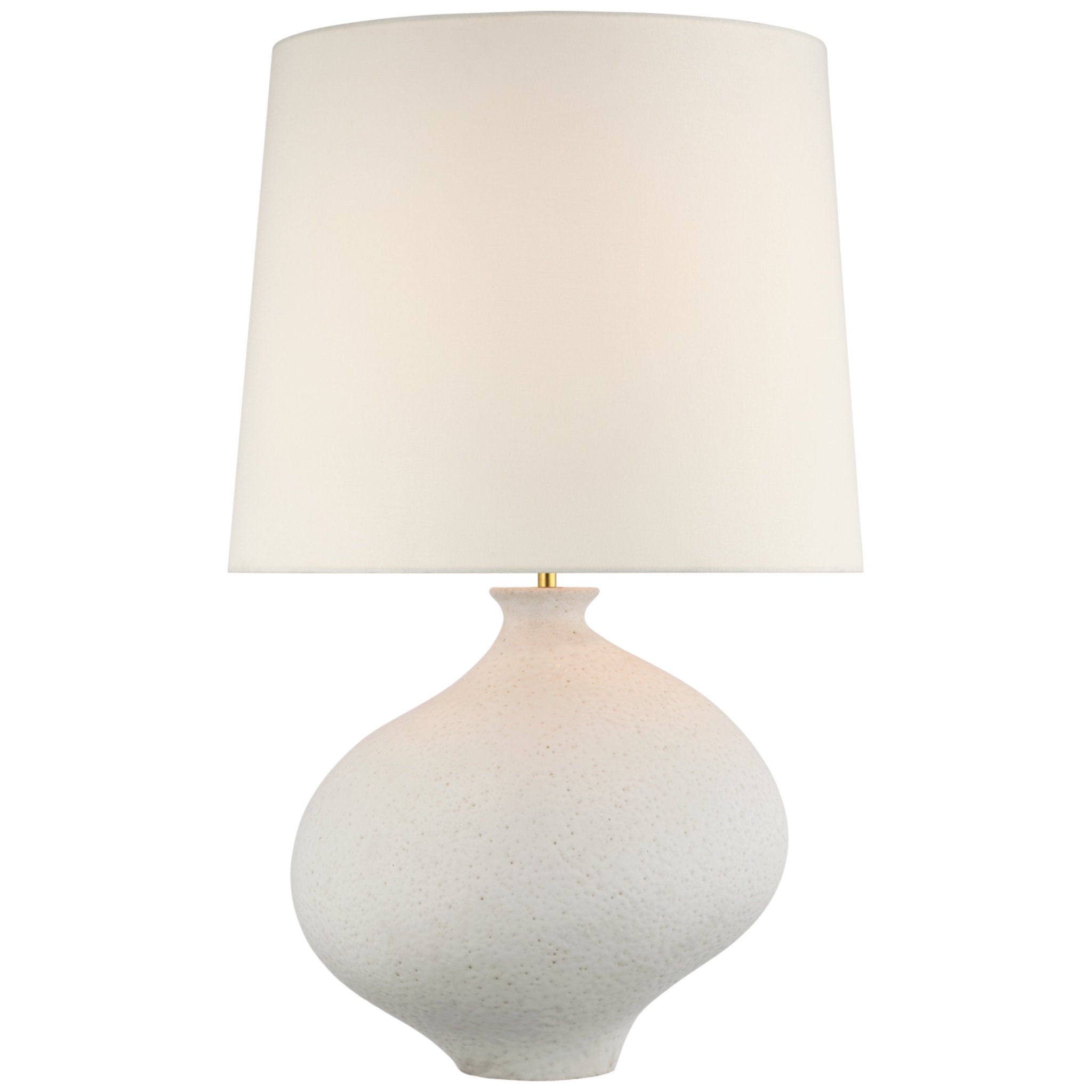 AERIN Celia Large Right Table Lamp in Marion White with Linen Shade W16.5" x H28.75"