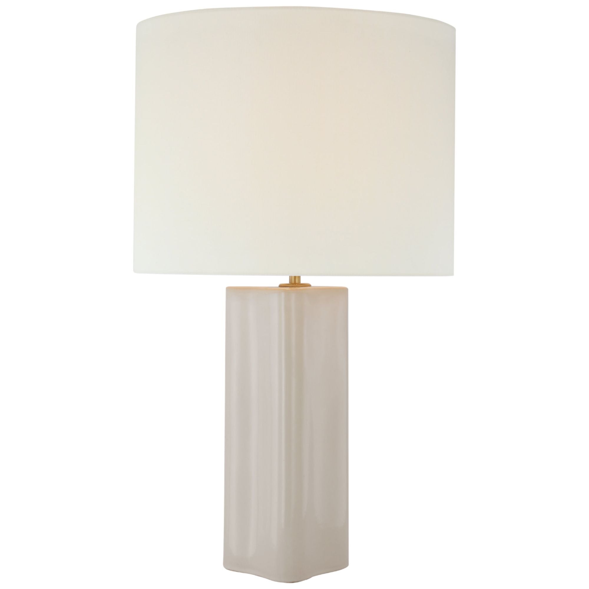 AERIN Mishca Large Table Lamp in Ivory with Linen Shade W17" x H29.75"
