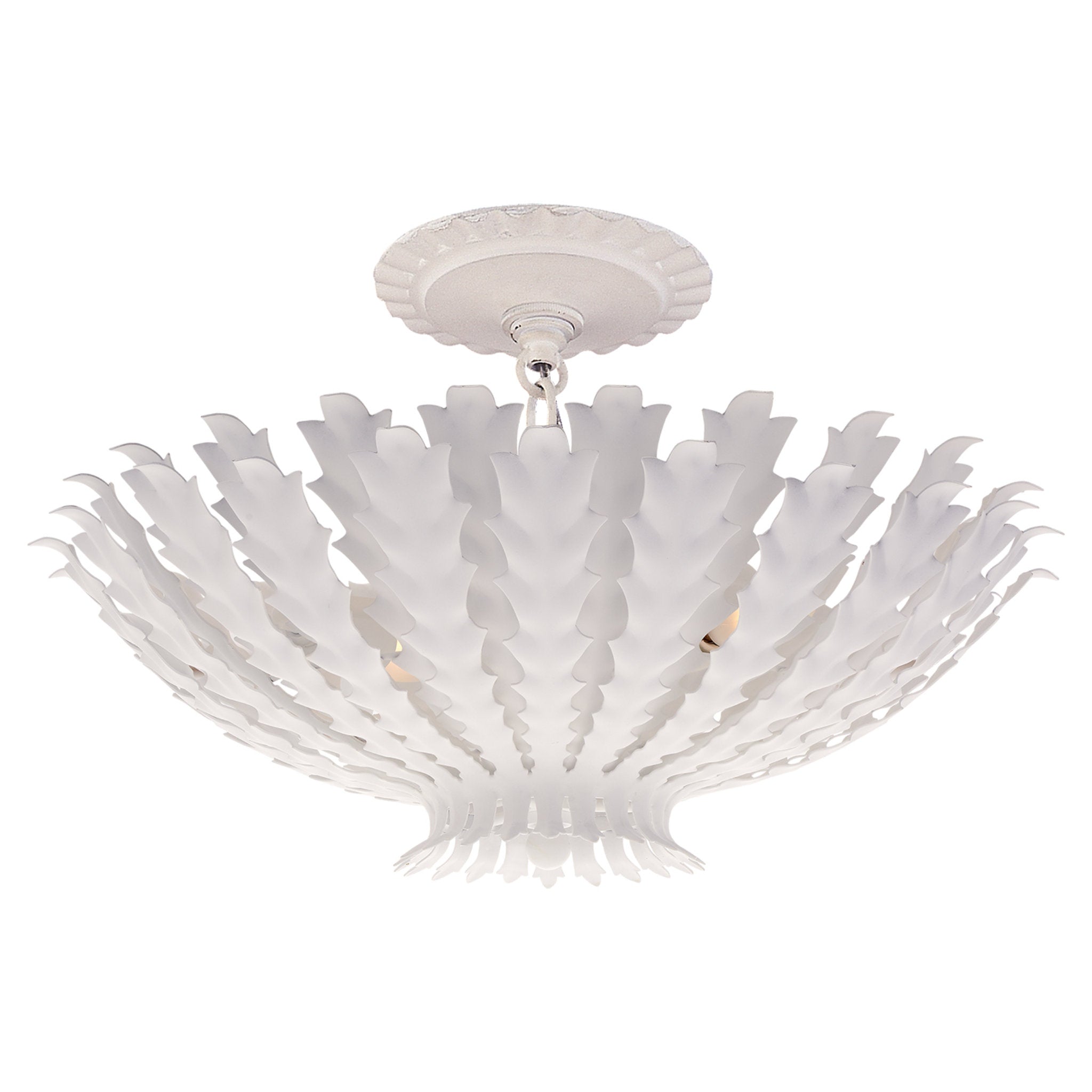 AERIN Hampton Mini Chandelier in Plaster White Ceiling Light W16.75" x H8"