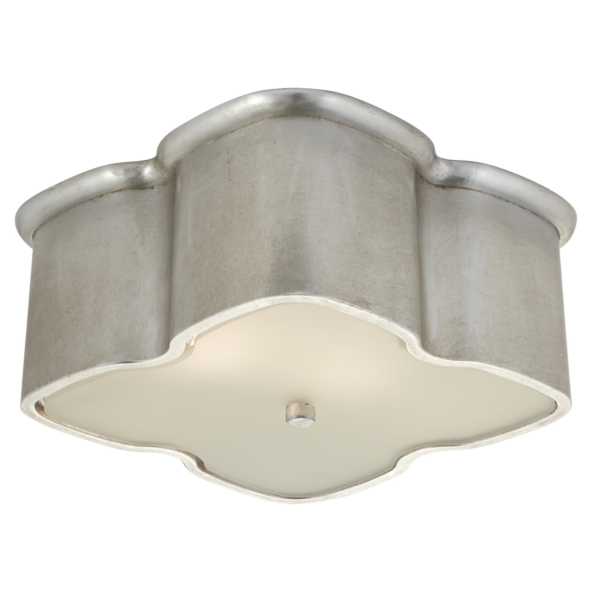 AERIN Bolsena Clover Flush Mount in Burnished Silver Leaf Ceiling Light W11.75" x H5.75"