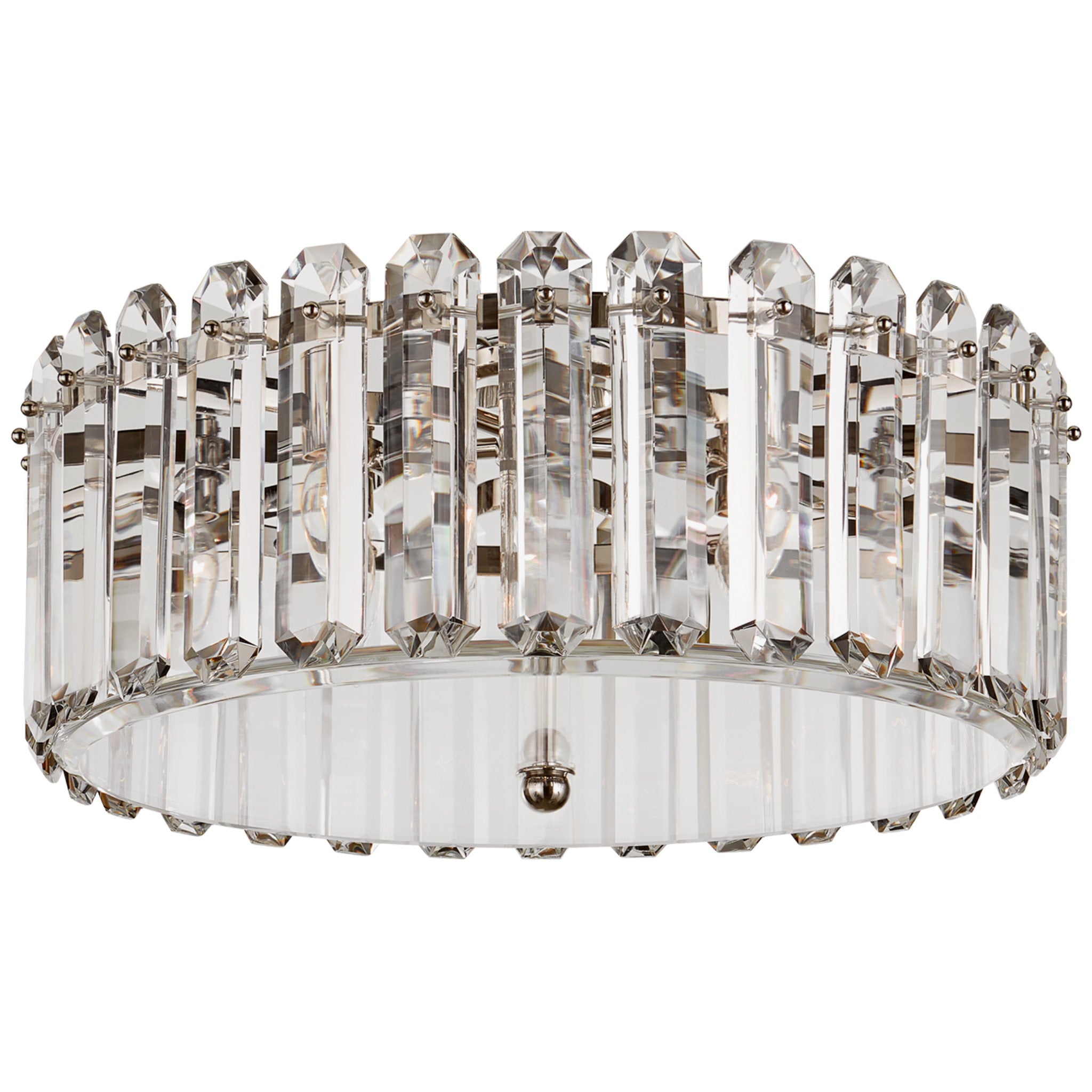 AERIN Bonnington Large Flush Mount in Polished Nickel Ceiling Light W24.75" x H10.25"