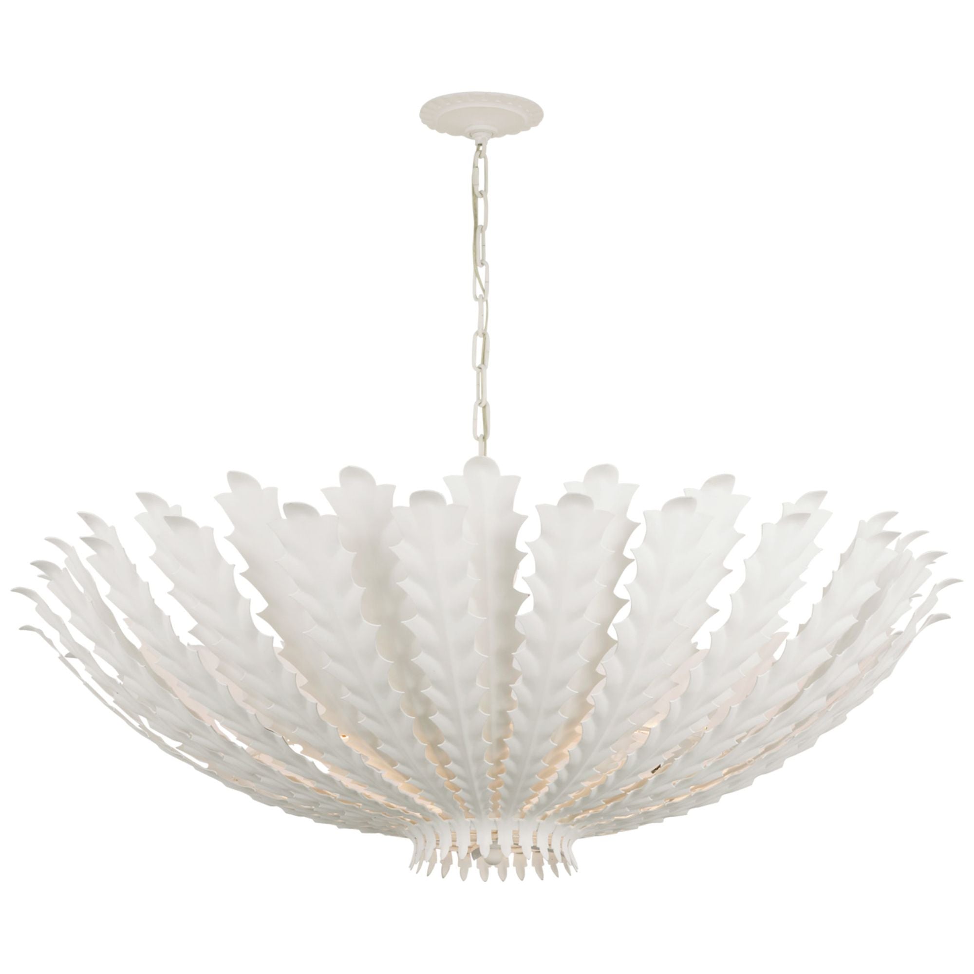 AERIN Hampton Extra Large Chandelier in Plaster White Ceiling Light W40" x H15.75"