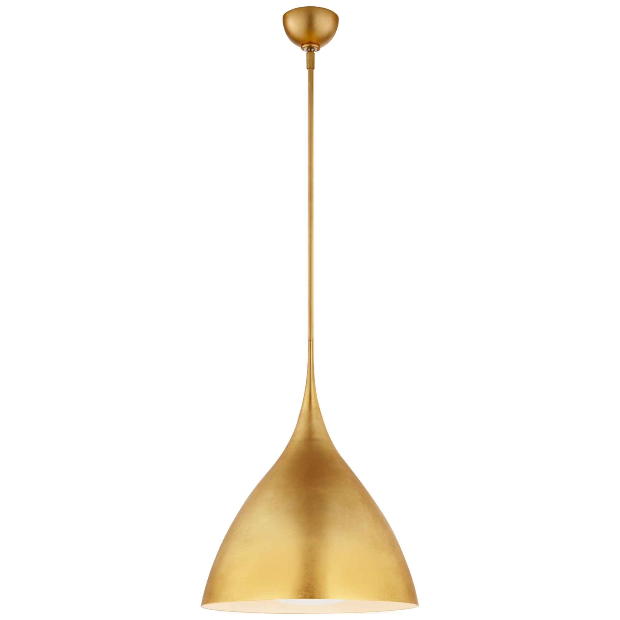 AERIN Agnes 18" Pendant in Gild with Soft White Glass