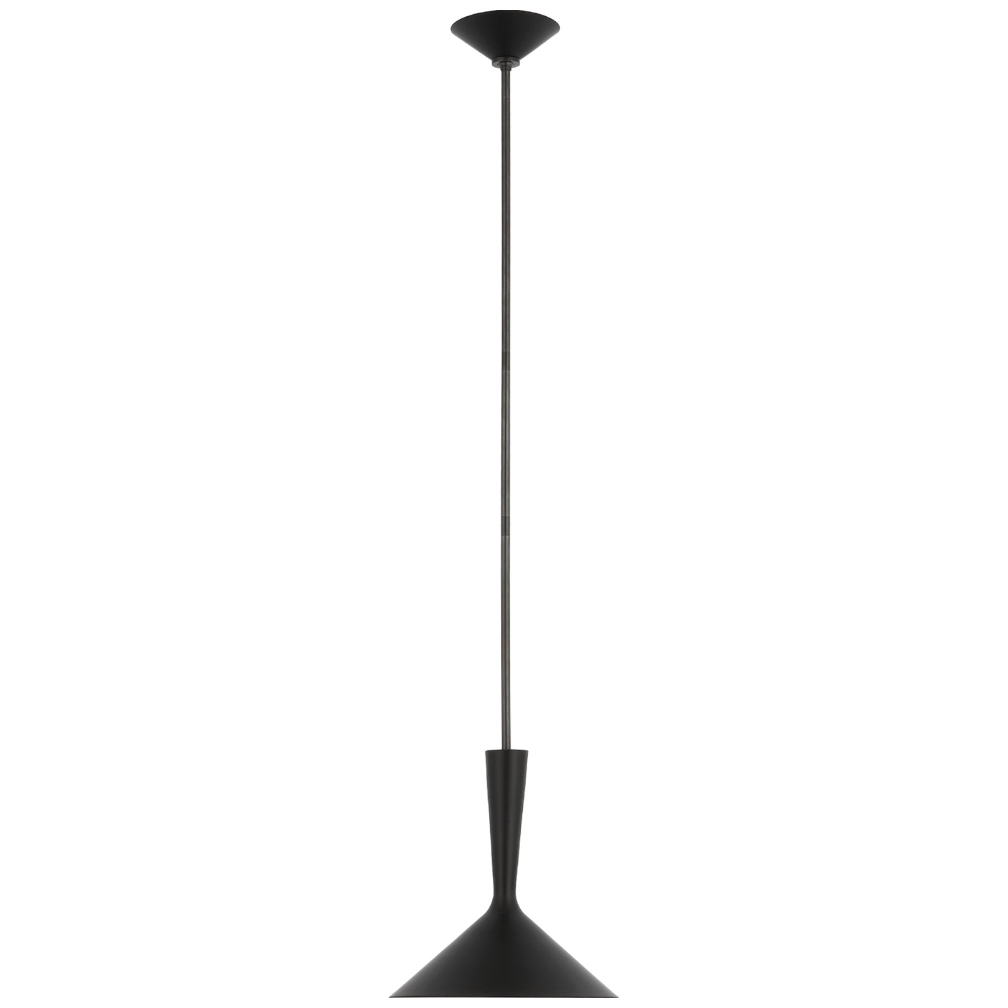 AERIN Rosetta Medium Pendant in Matte Black and Bronze Ceiling Light W12"