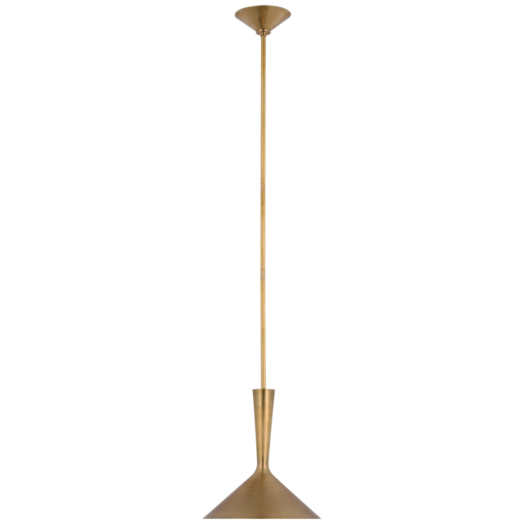 AERIN Rosetta Medium Pendant in Hand-Rubbed Antique Brass Ceiling Light W12"