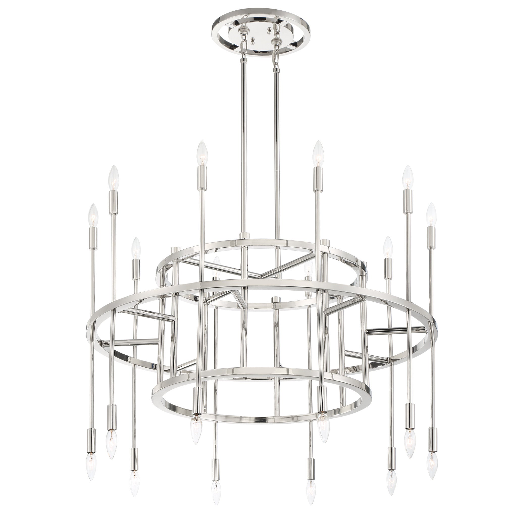 Aries 40'' Polished Nickel Chandelier Silver 40"W x 25"H x 40"D