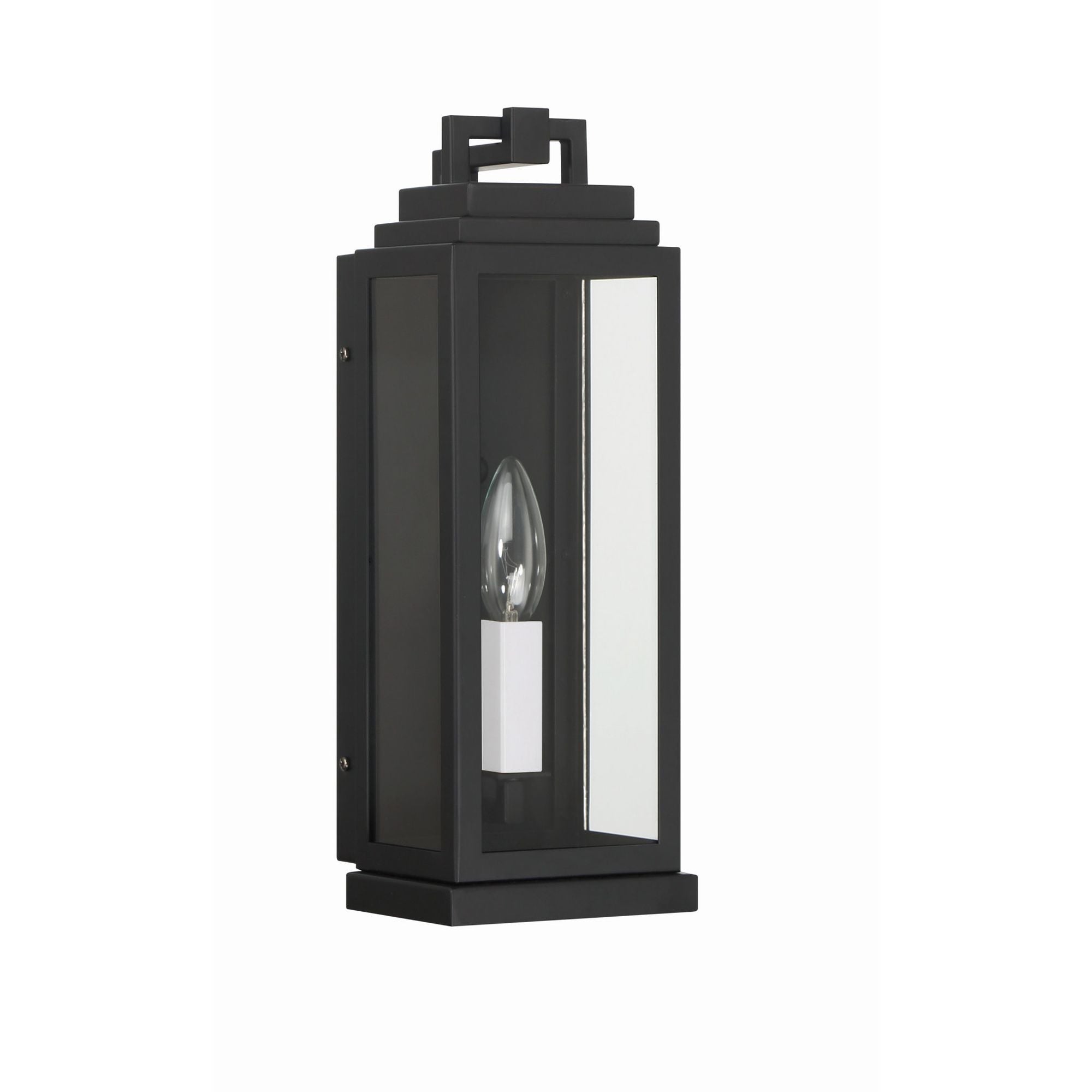 Aspen 1 Light Matte Black Outdoor Sconce 5"W x 14"H x 4.5"D