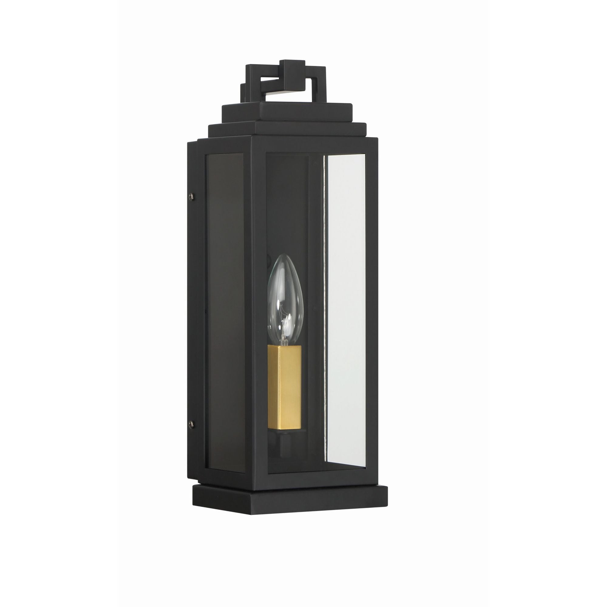Aspen 1 Light Matte Black Outdoor Sconce 5"W x 14"H x 4.5"D