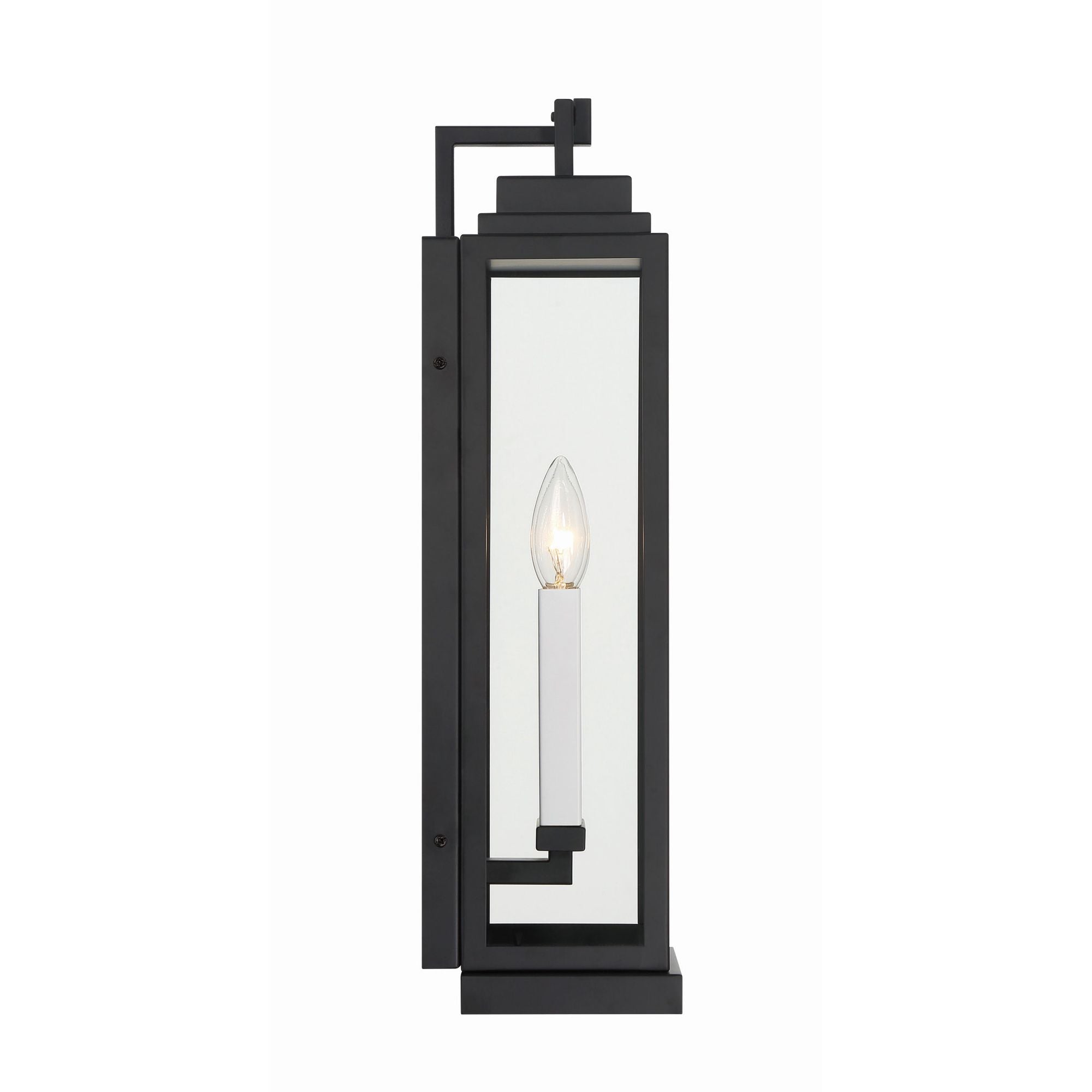 Aspen 2 Light Matte Black Outdoor Sconce 6.5"W x 19"H x 5.25"D