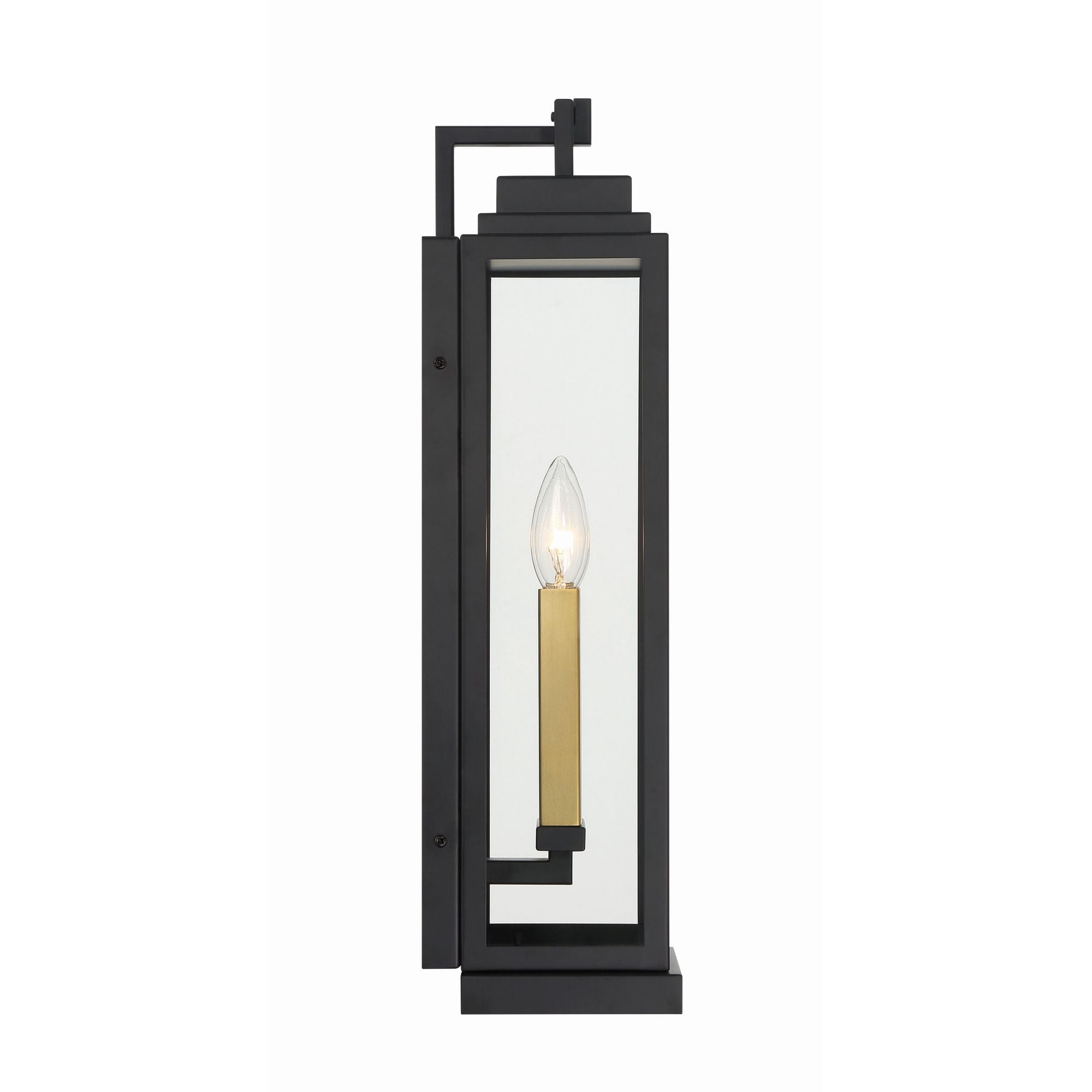 Aspen 2 Light Matte Black Outdoor Sconce 6.5"W x 19"H x 5.25"D