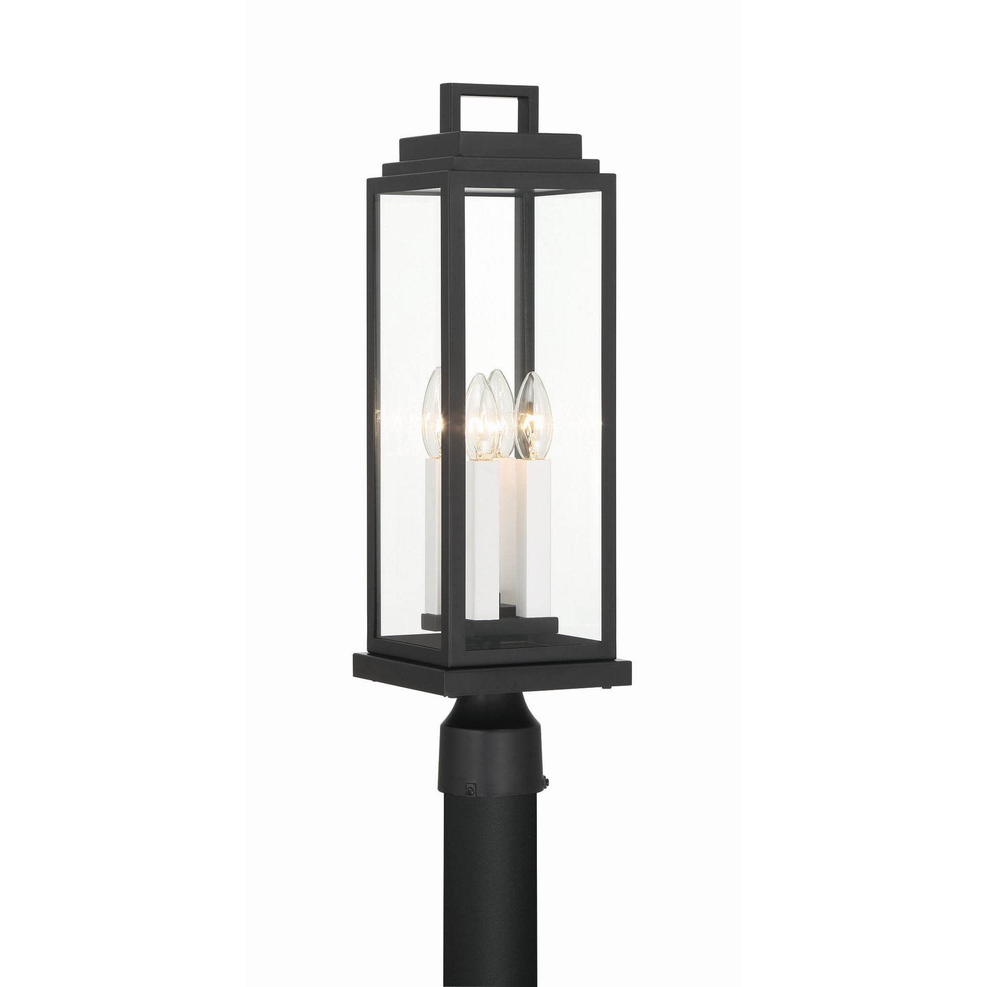 Aspen 4 Light Matte Black Outdoor Post 6.5"W x 22"H x 6.5"D