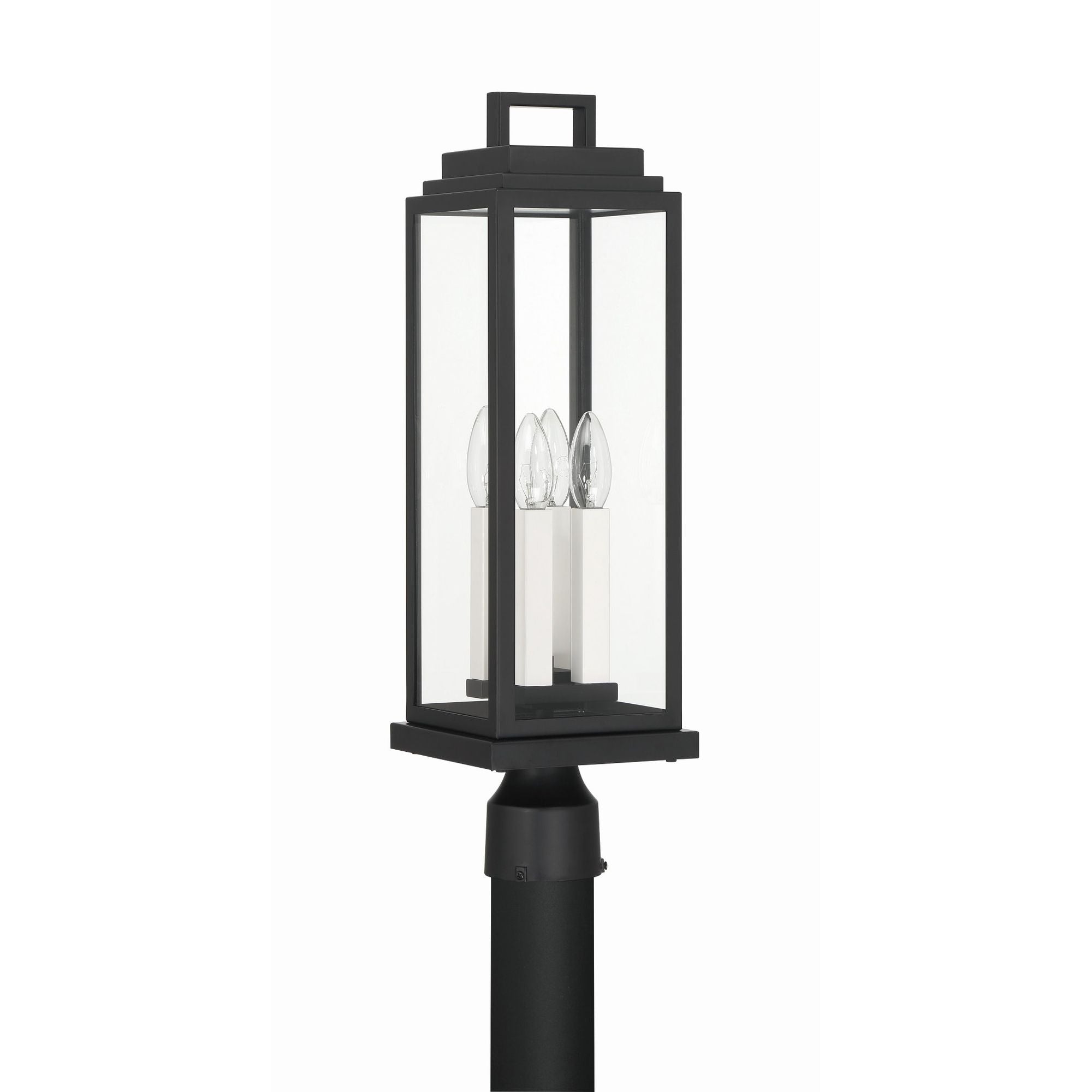 Aspen 4 Light Matte Black Outdoor Post 6.5"W x 22"H x 6.5"D