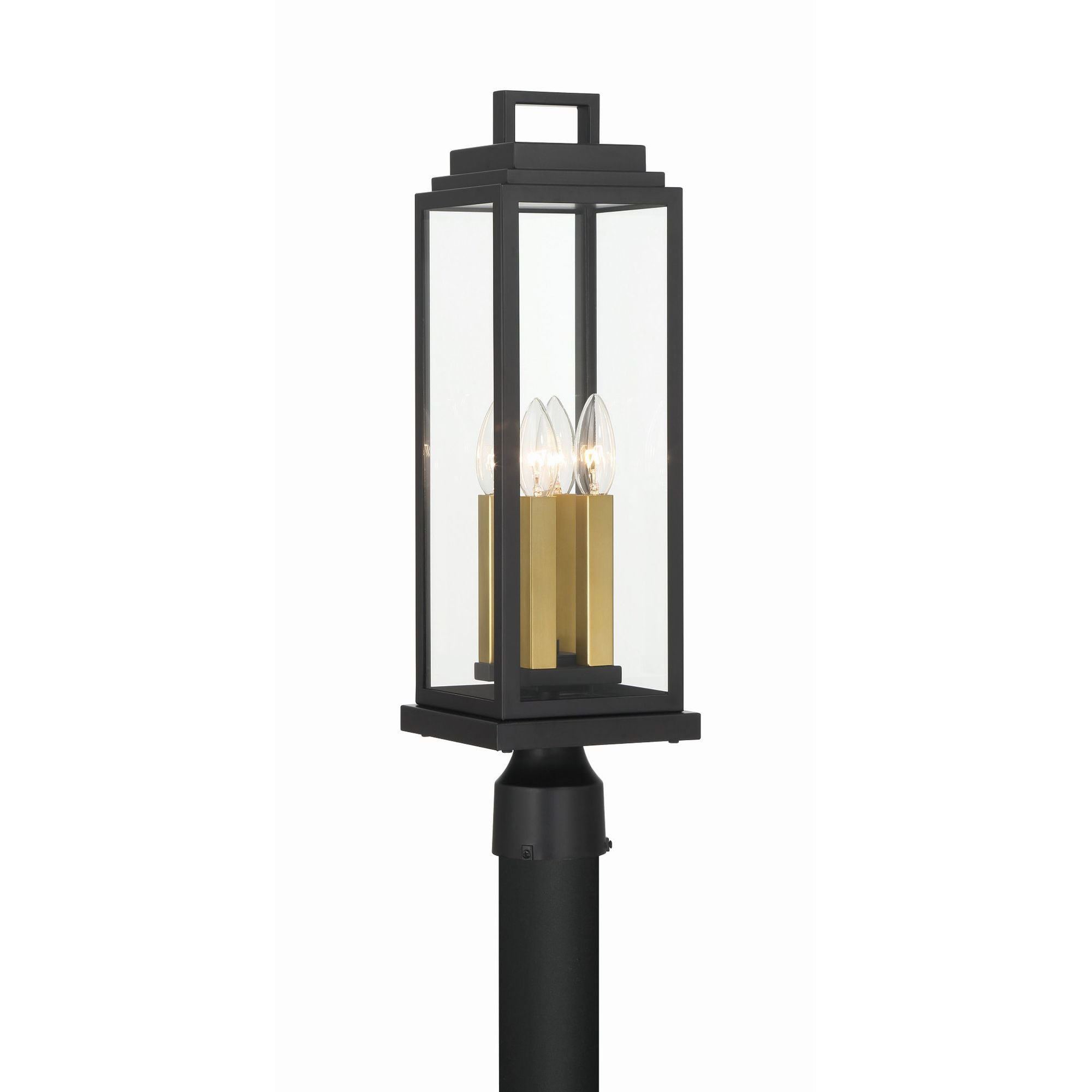 Aspen 4 Light Matte Black Outdoor Post 6.5"W x 22"H x 6.5"D