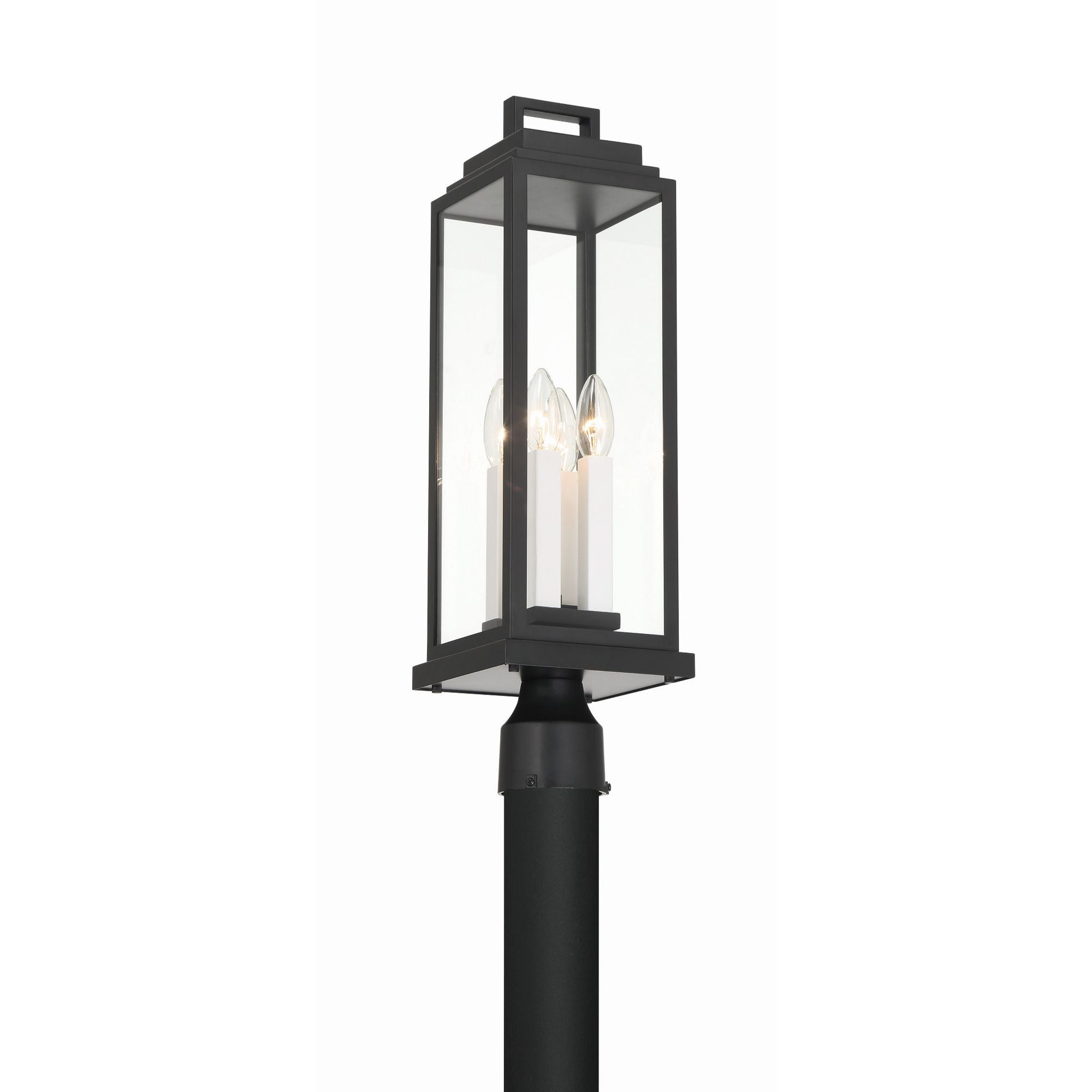Aspen 4 Light Matte Black Outdoor Post 6.5"W x 22"H x 6.5"D