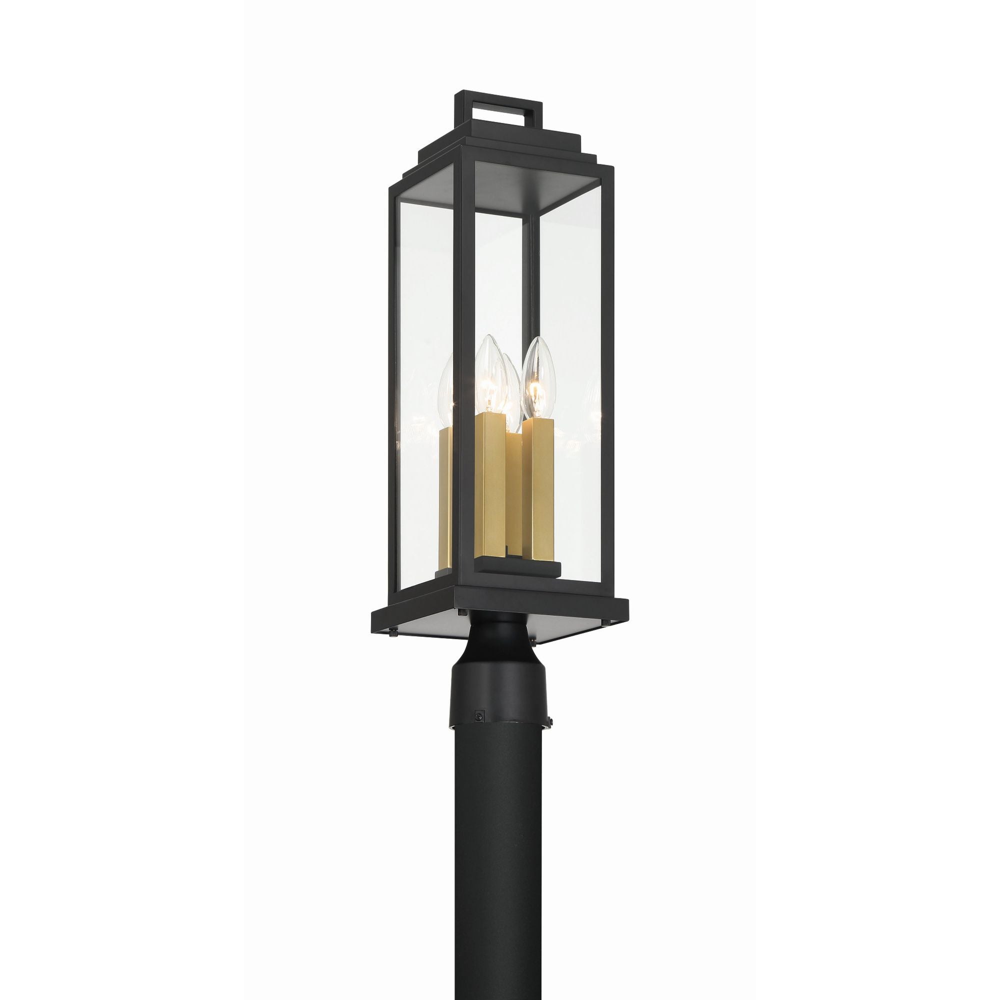 Aspen 4 Light Matte Black Outdoor Post 6.5"W x 22"H x 6.5"D