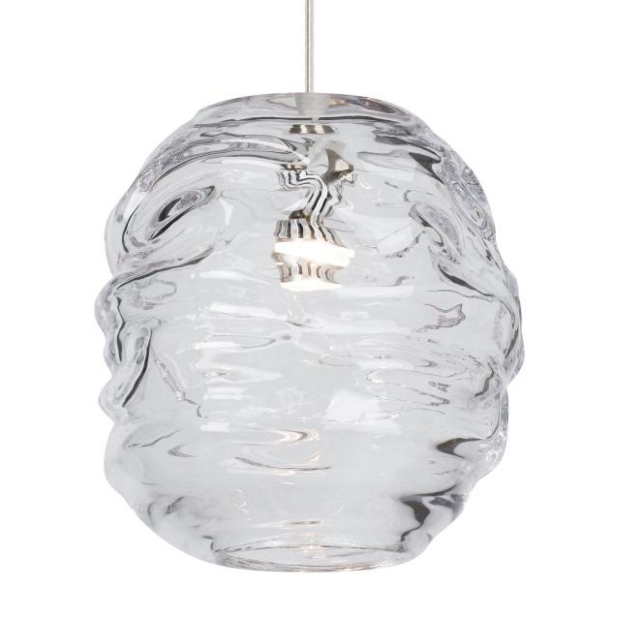 Audra Grande Pendant Line-Voltage Pendants/Suspension 1-Light Halogen 3000K Satin Nickel by Sean Lavin
