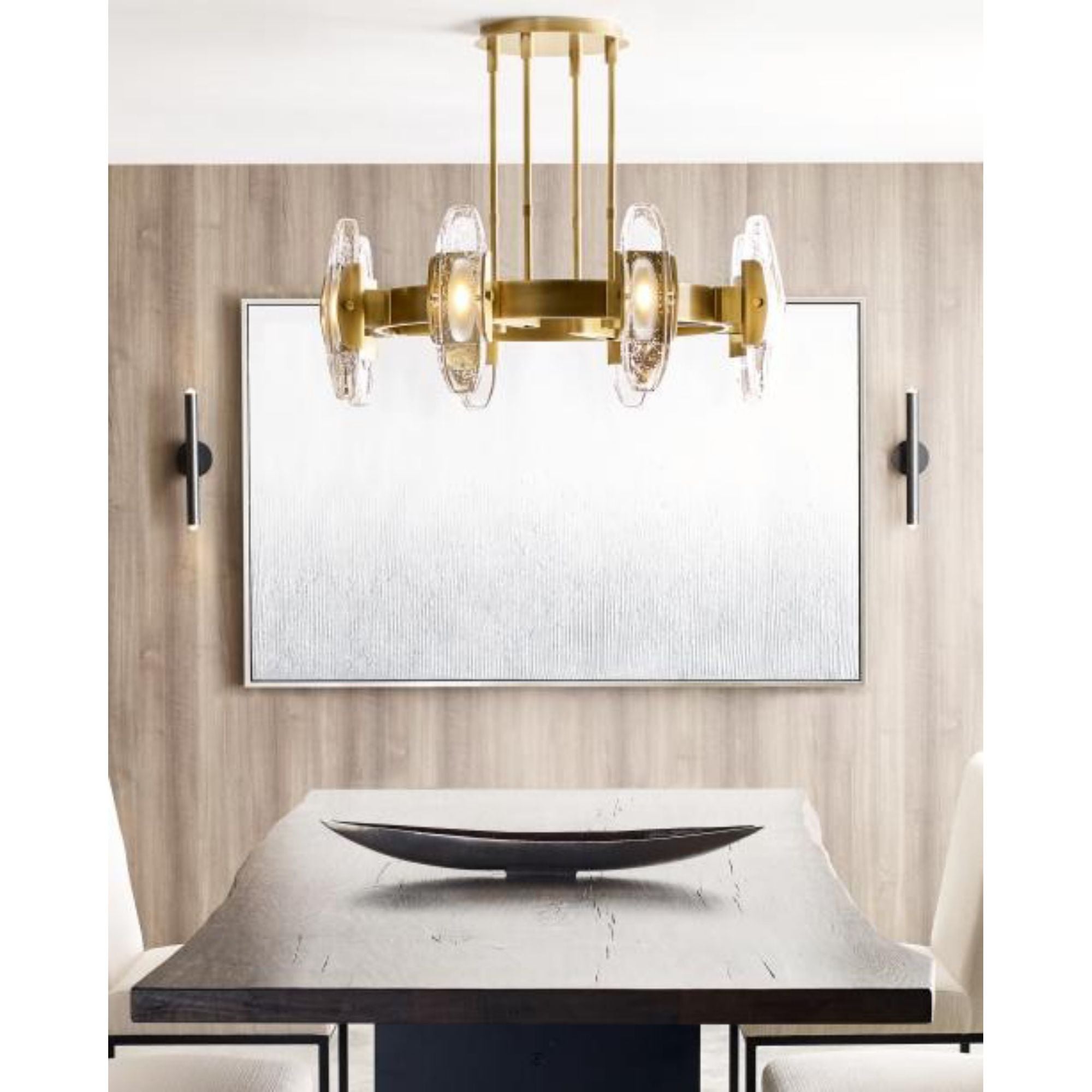 Wythe Large Chandelier Chandeliers 8-Light LED 2700K Plated Dark Bronze by Avroko