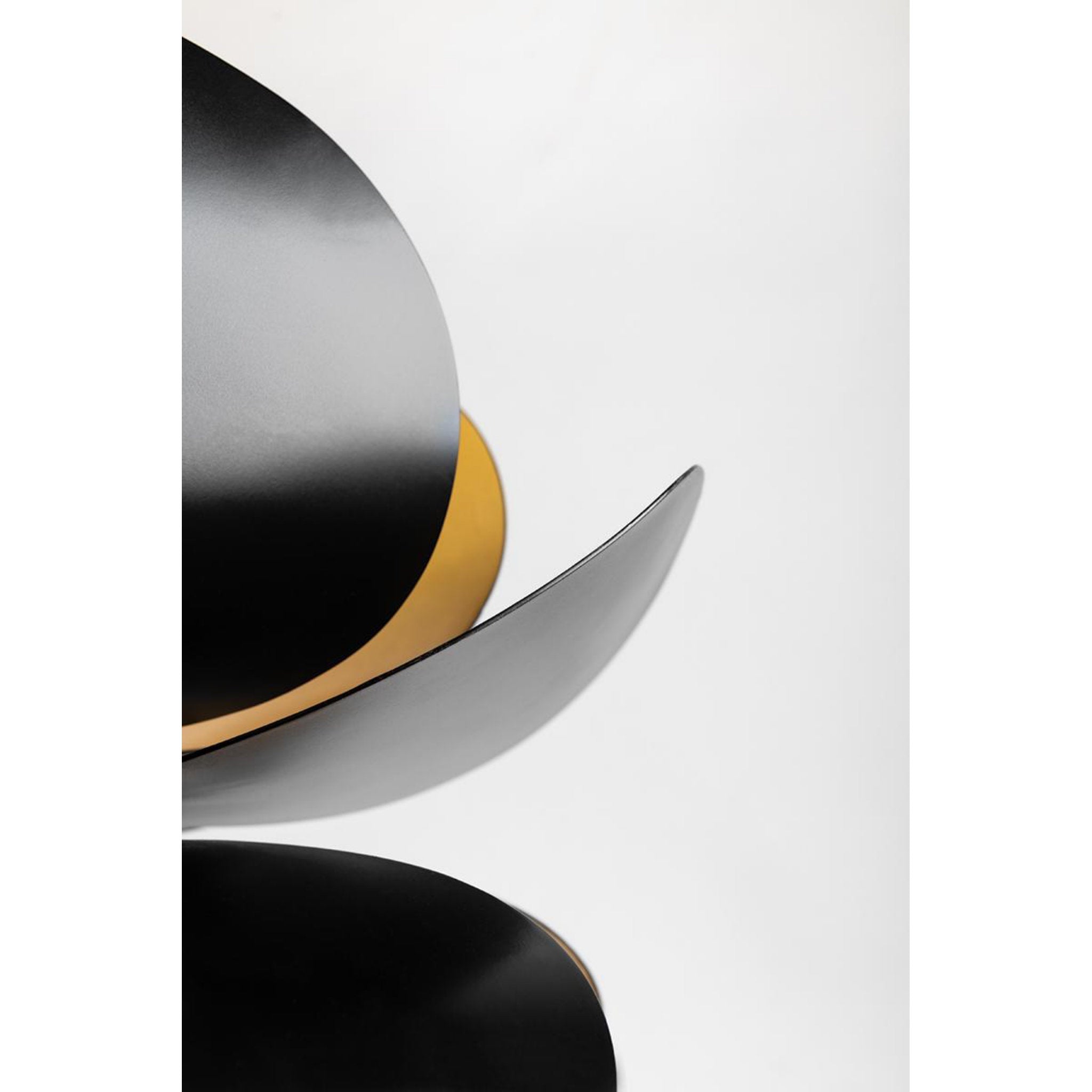 Ginger 1-Light Chandelier in Gold Leaf/Soft Black Combo 17.75L x 17.75W x 12H