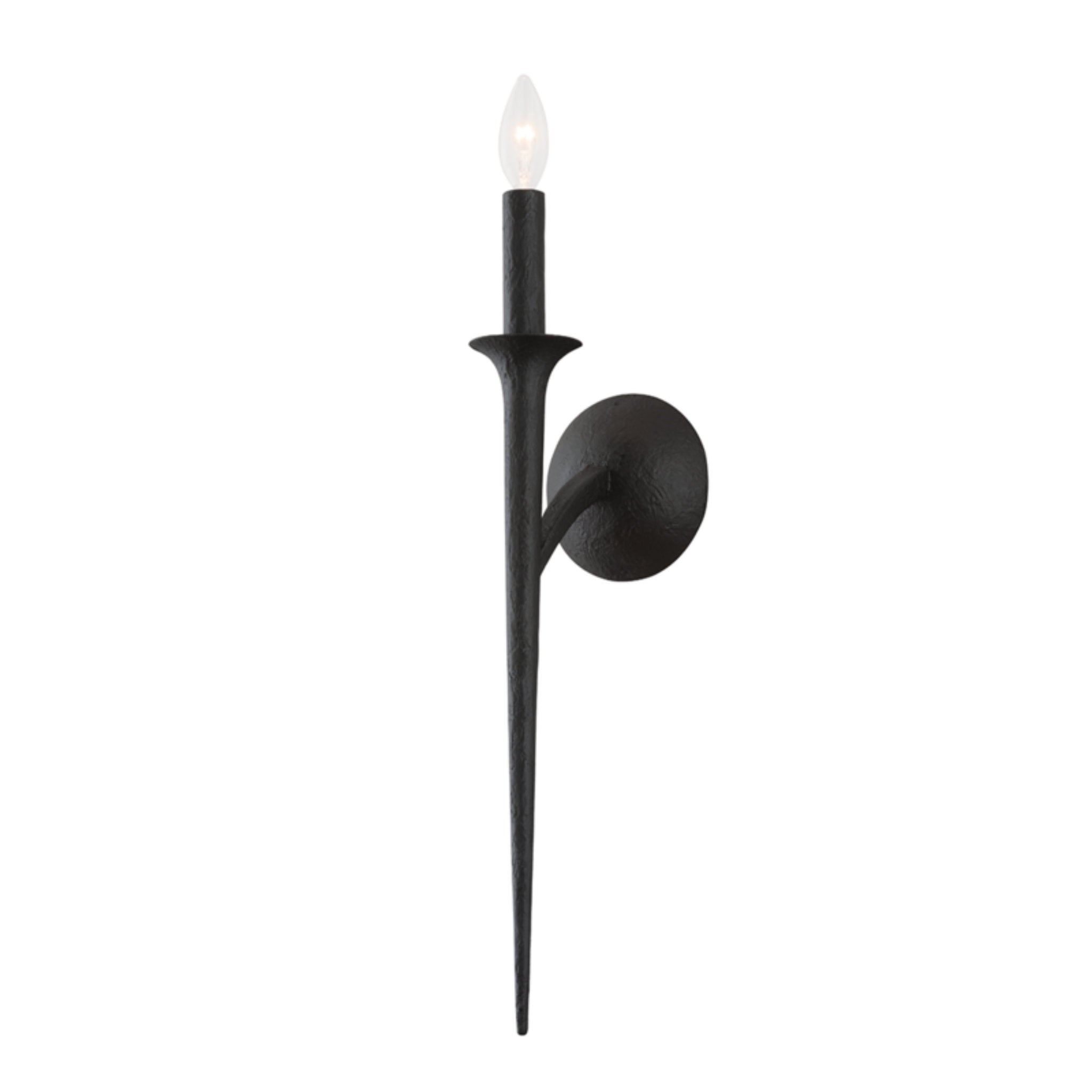 Luca Wall Sconce 1-Light LED in Black Iron 4.75L x 4.75W x 20.25H