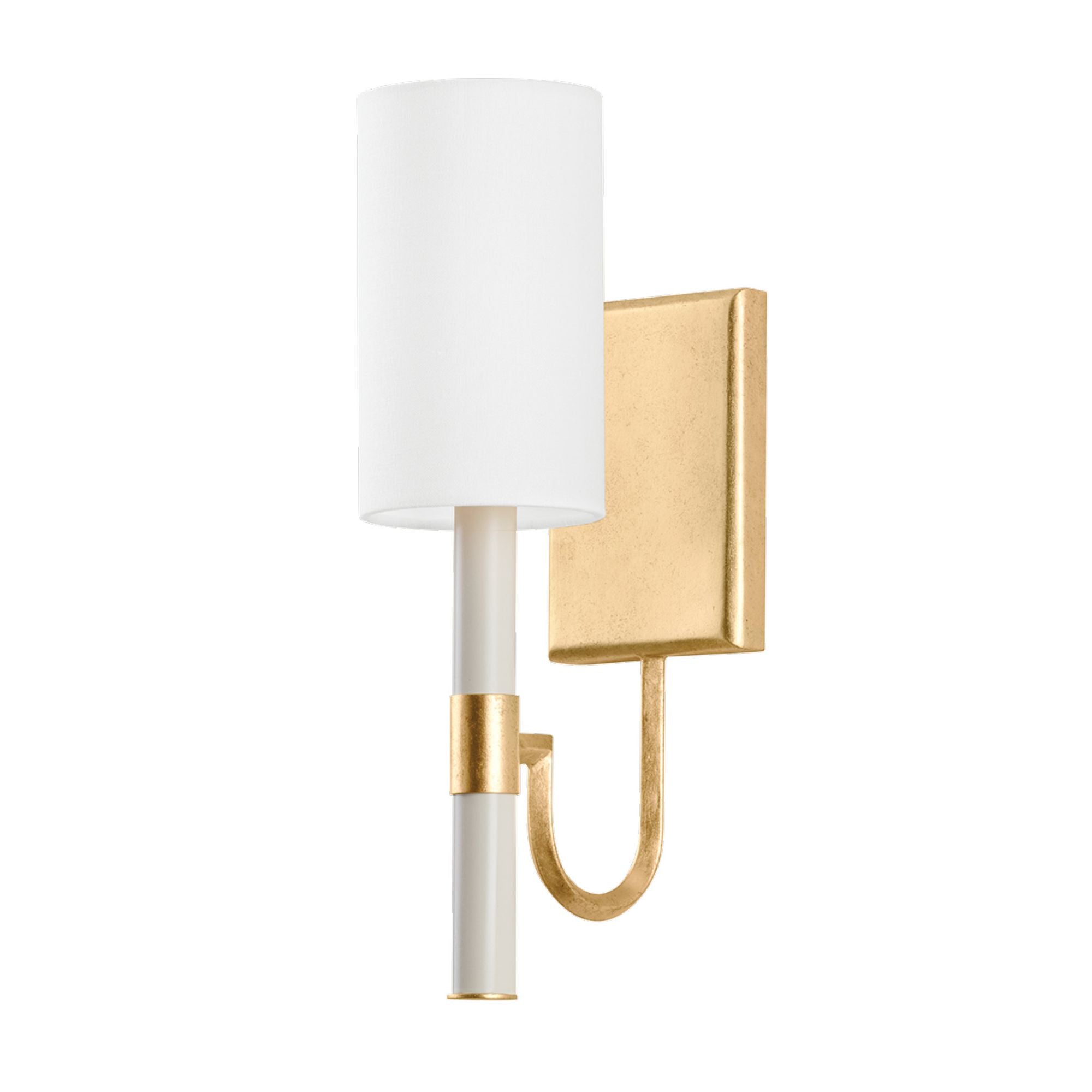 Gustine Wall Sconce 1-Light LED in Vintage Gold Leaf 4.25L x 4.25W x 13.75H