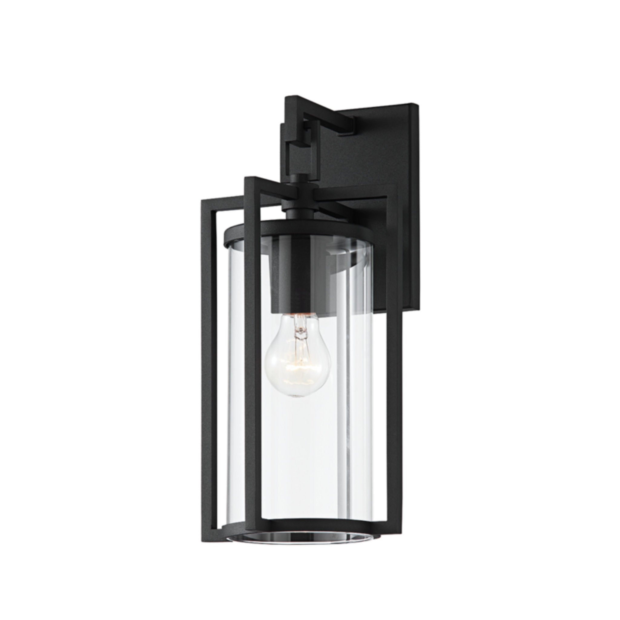 Percy Wall Sconce 1-Light Outdoor LED in Textured Black 7.25L x 7.25W x 14.75H