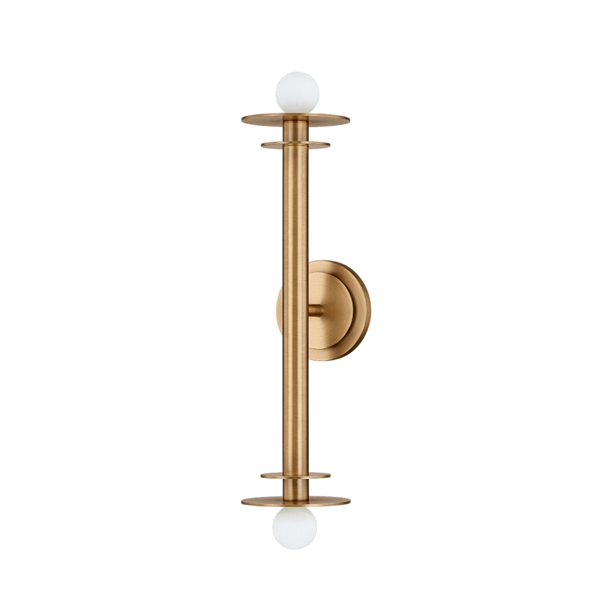 Arley Wall Sconce 2-Light LED in Patina Brass 5L x 5W x 21H