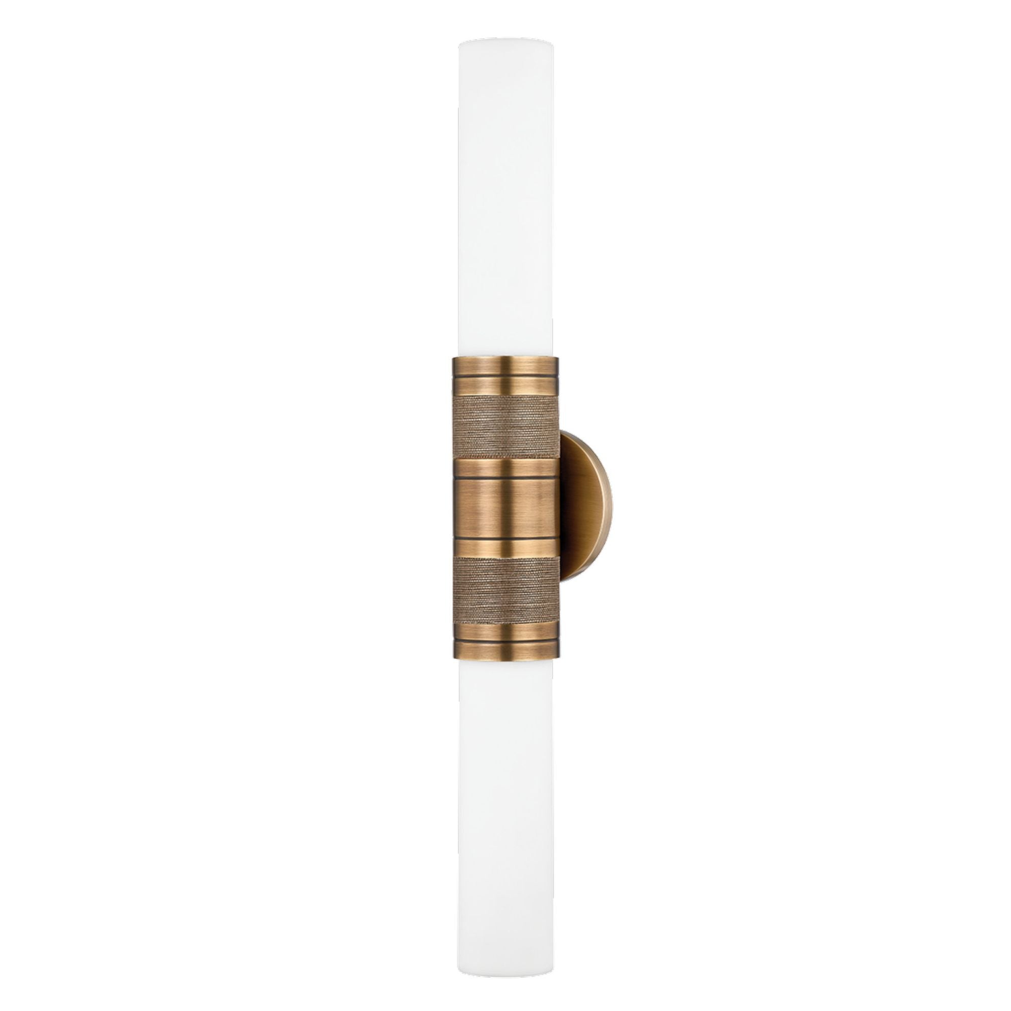 Liam Wall Sconce 2-Light LED in Patina Brass 4.75L x 4.75W x 26H