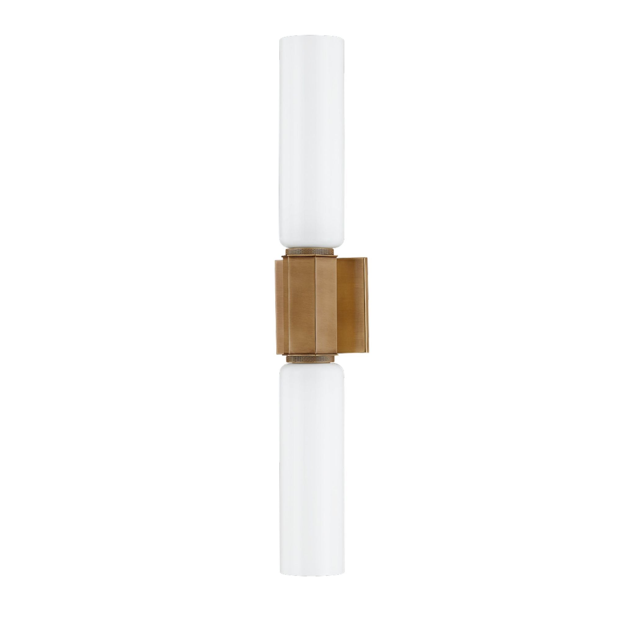 Yarrow 2-Light Wall Sconce in Patina Brass 4.75W x 26.5H