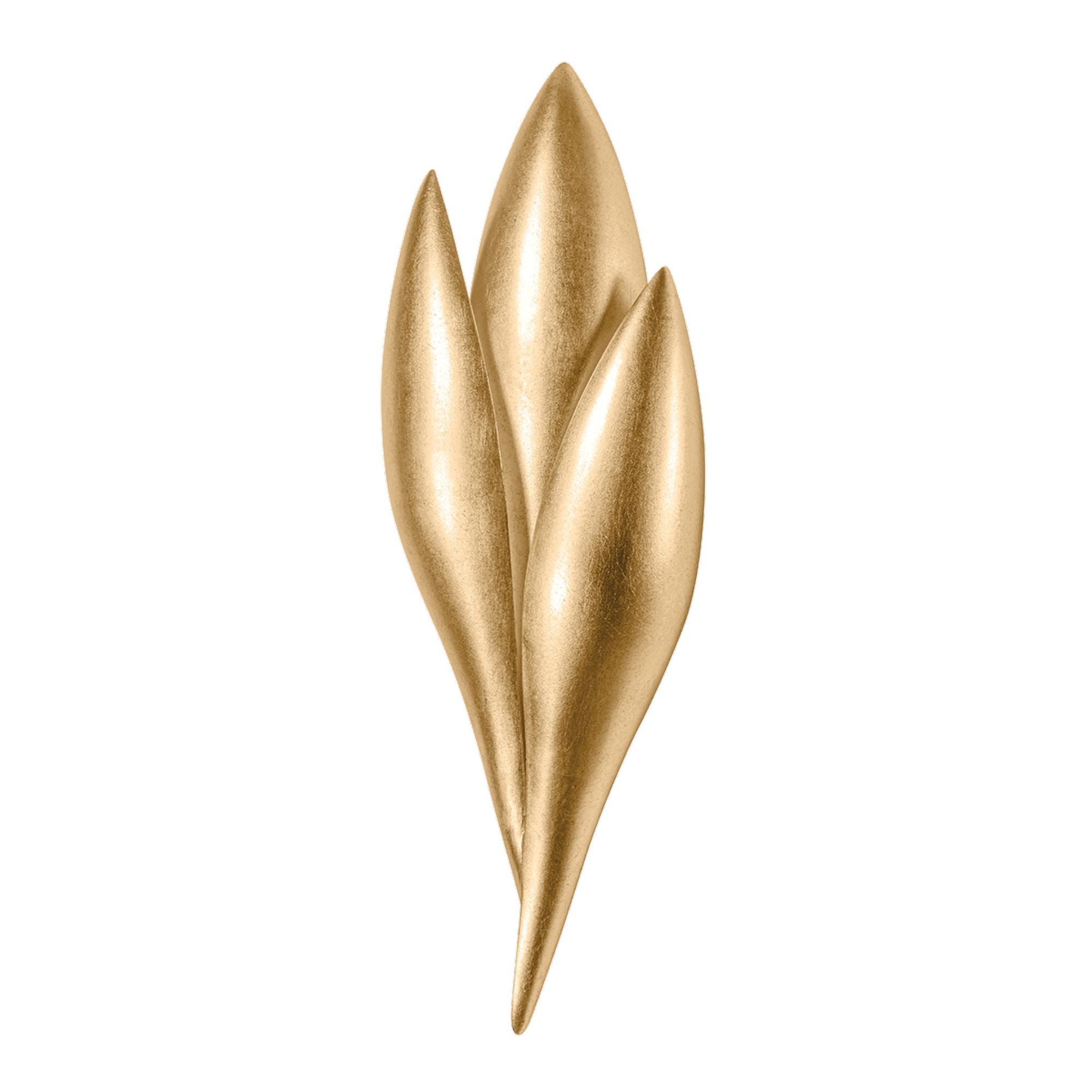 Rose Wall Sconce 1-Light LED in Vintage Gold Leaf 6.25L x 6.25W x 18.25H