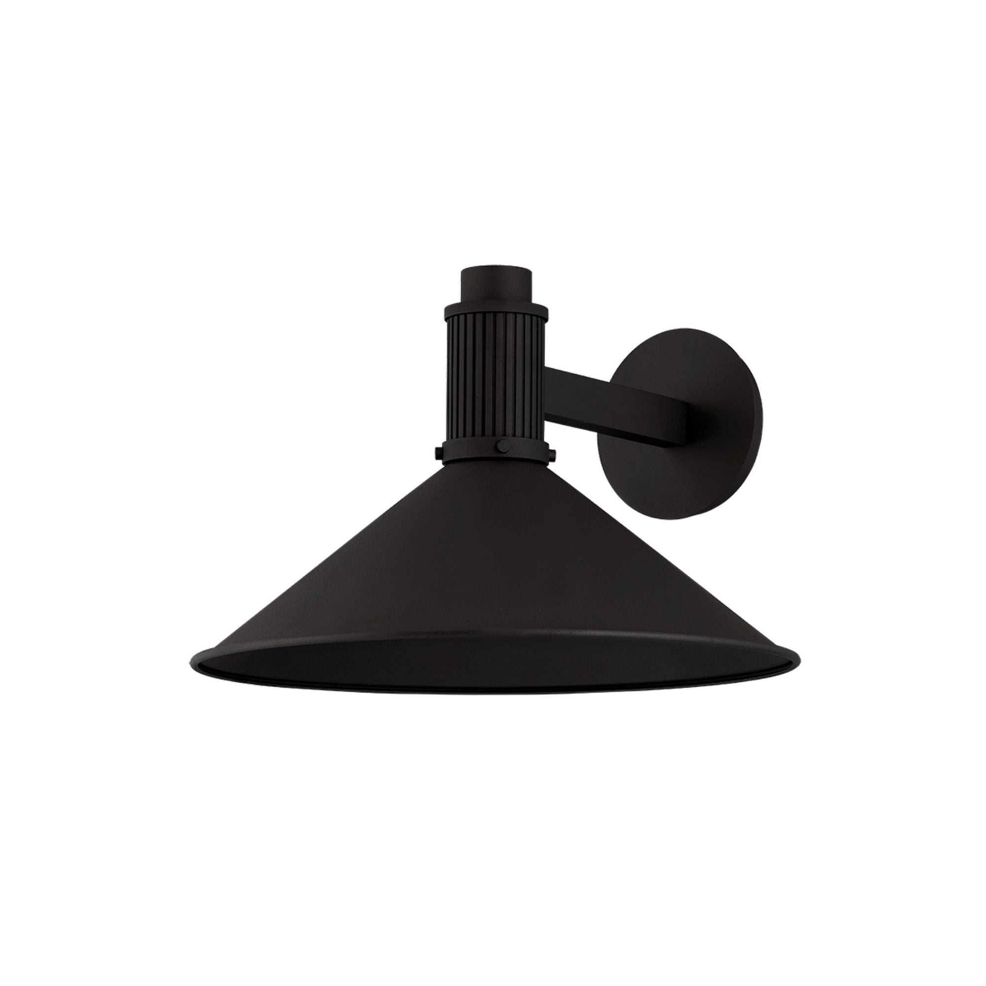 Elani Exterior Wall Sconce 1-Light Outdoor LED in Textured Black 15L x 15W x 10.5H