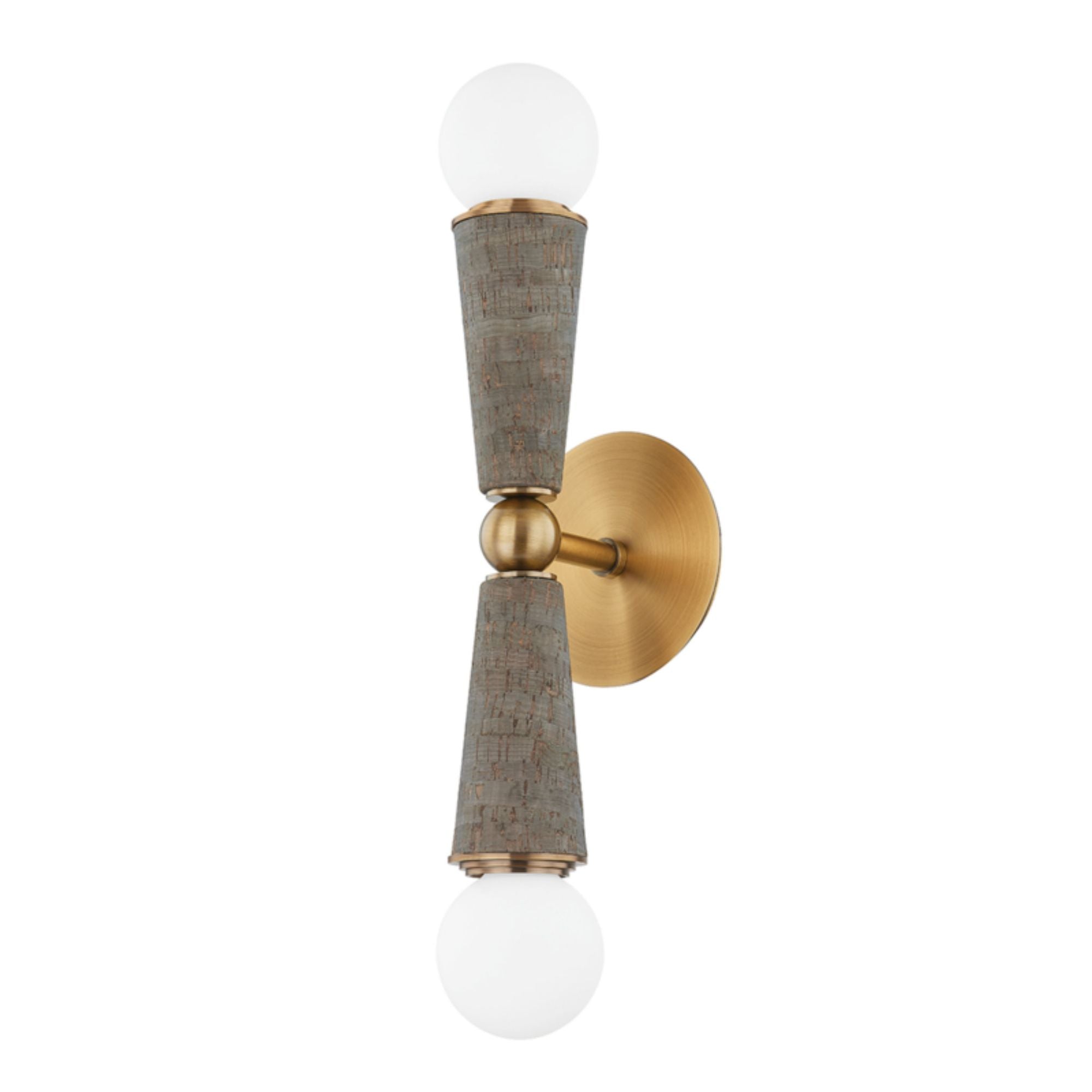 Dax Wall Sconce 2-Light LED in Patina Brass 5L x 5W x 18.75H