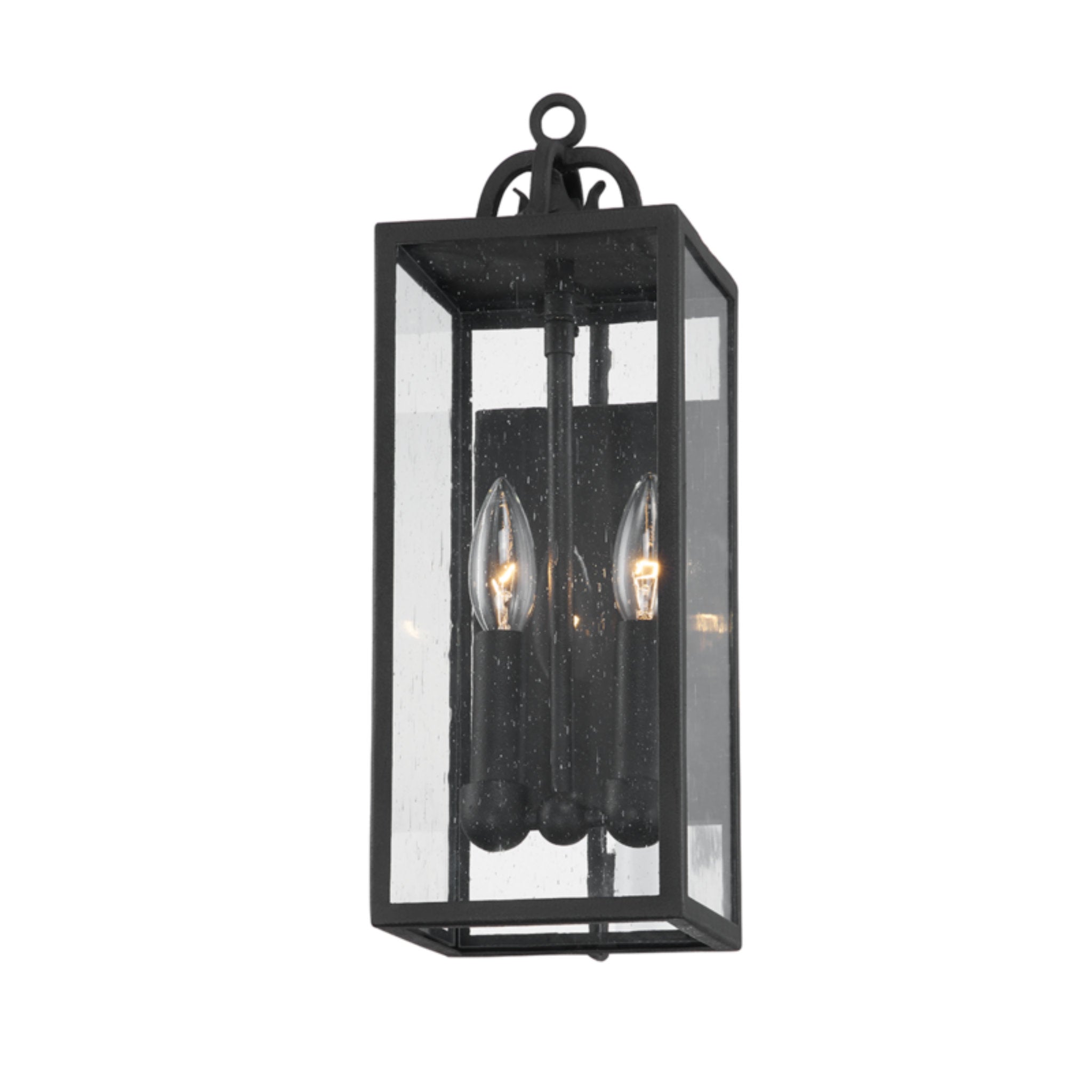 Caiden Wall Sconce 2-Light Outdoor LED in Forged Iron 5.5L x 5.5W x 17H