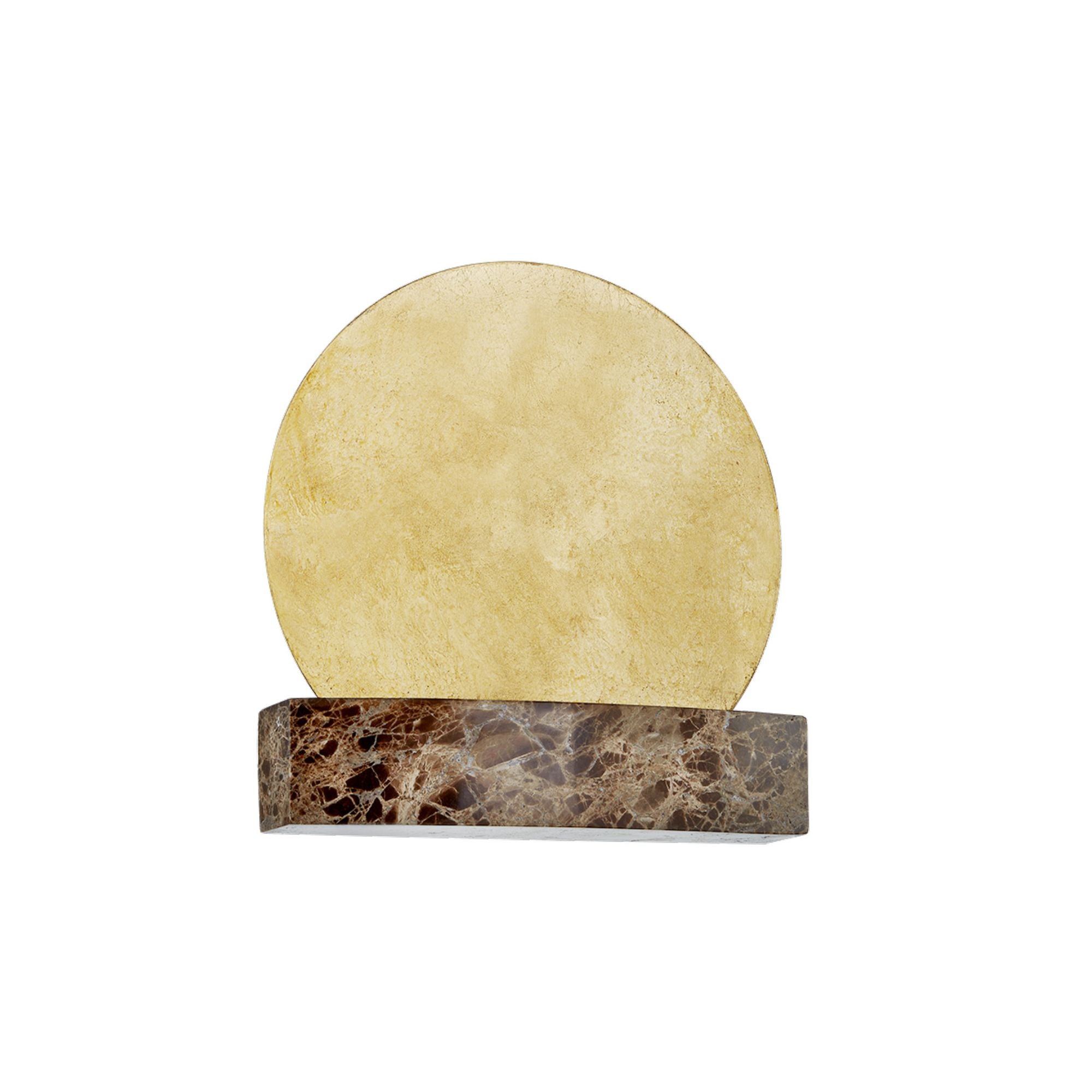 Rune Wall Sconce 1-Light LED in Vintage Gold Leaf 11L x 11W x 11.5H