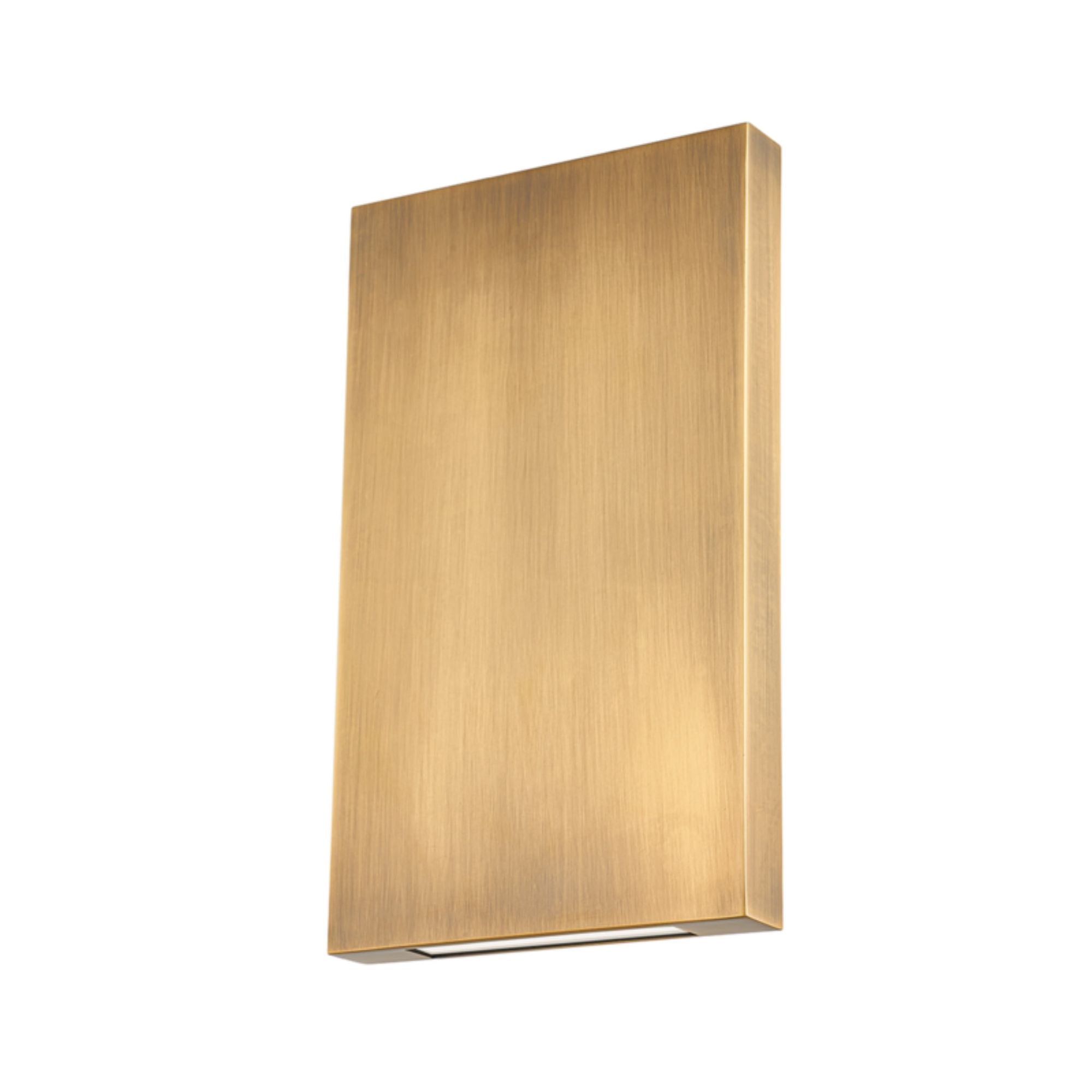 Thayne Wall Sconce 1-Light Outdoor LED in Patina Brass 7L x 7W x 12H