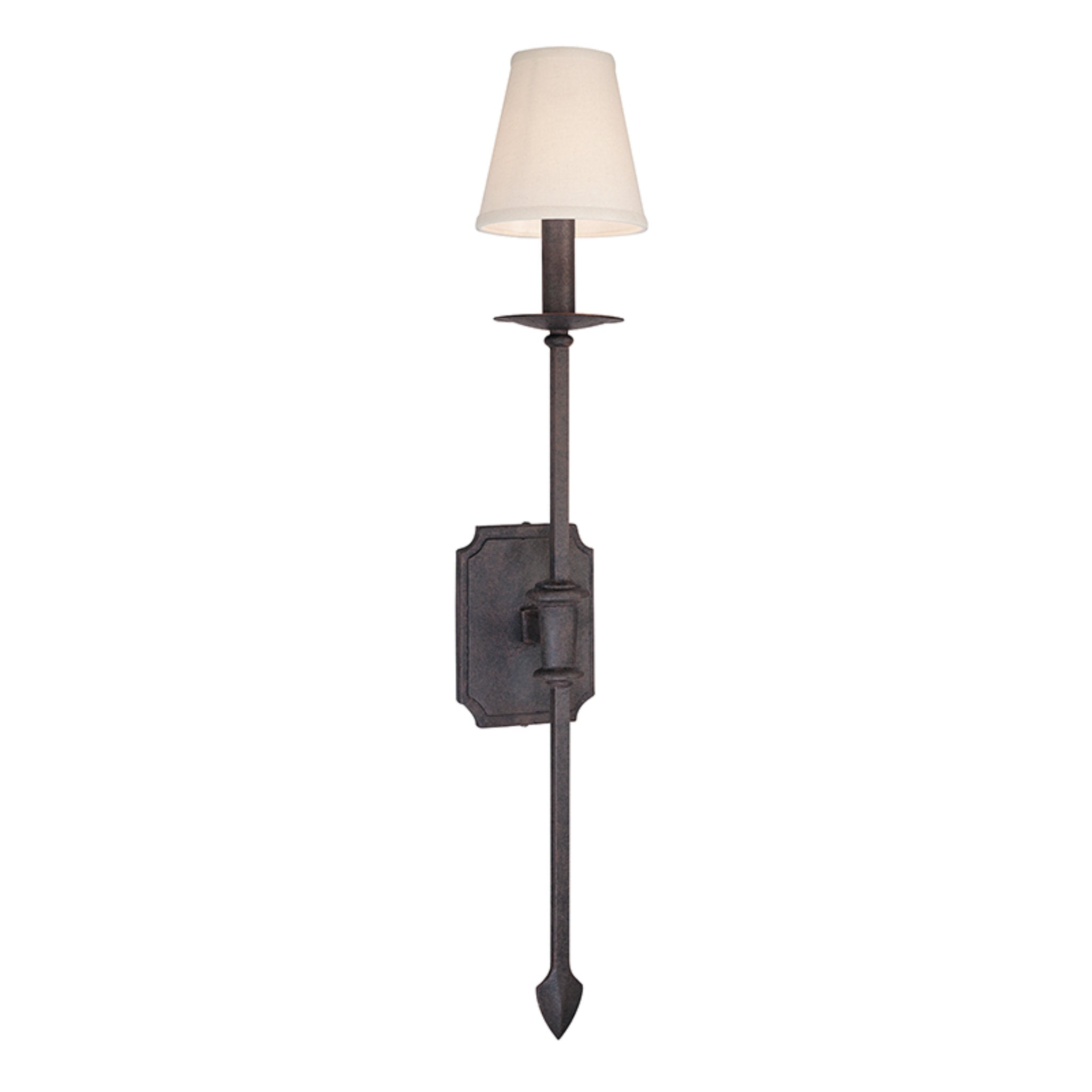 La Brea Wall Sconce 1-Light LED in Textured Iron 5L x 5W x 30H