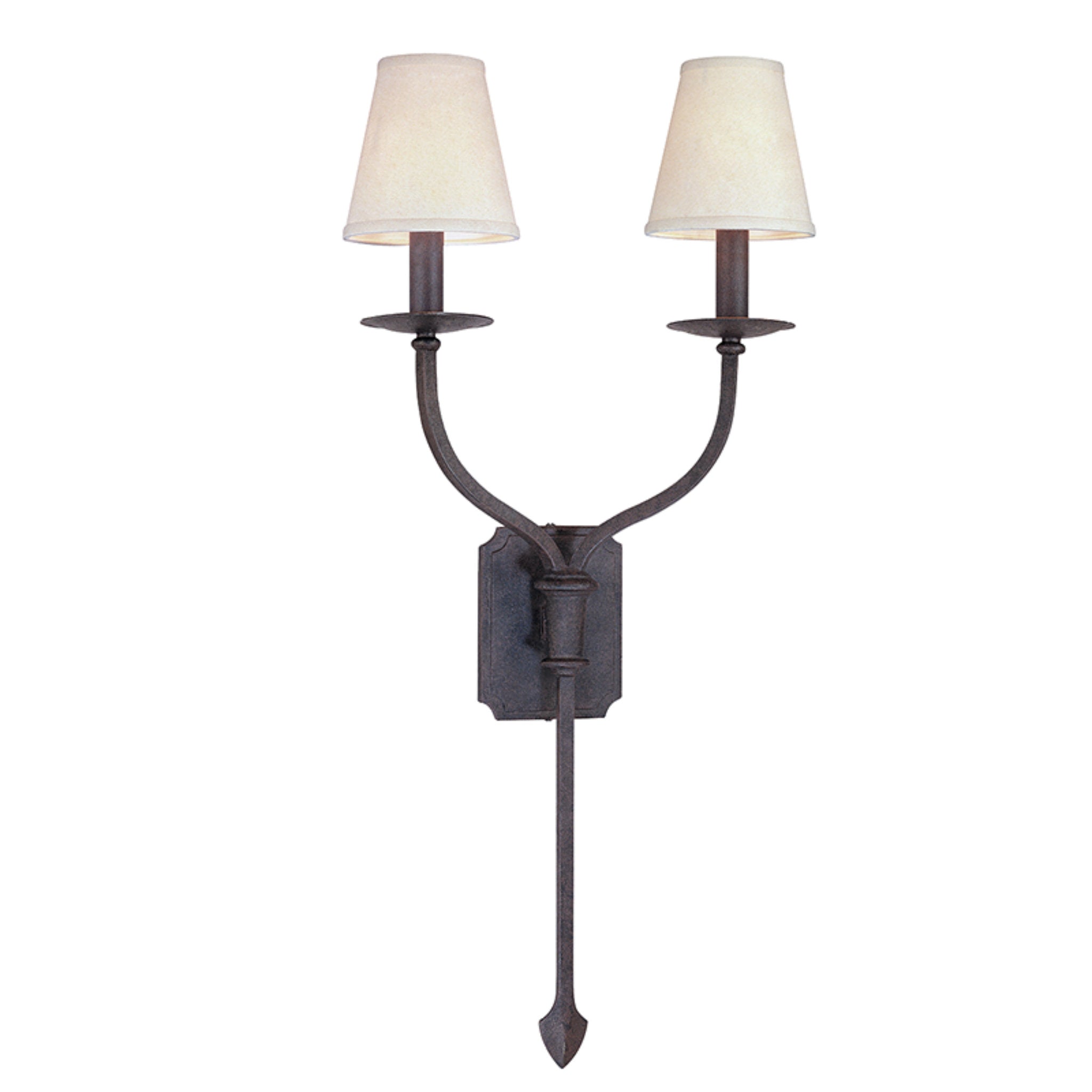 La Brea Wall Sconce 2-Light LED in Textured Iron 14.5L x 14.5W x 30H