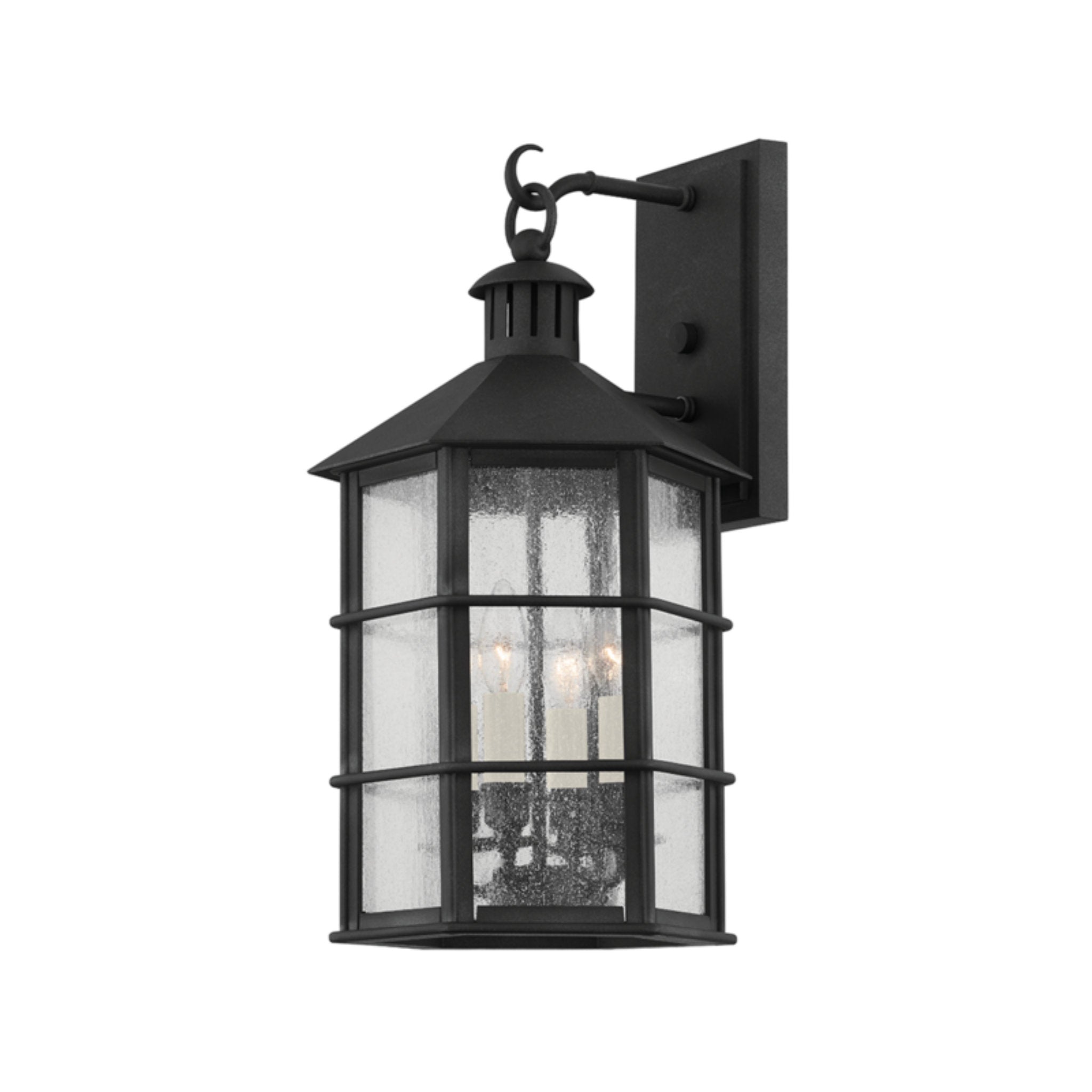 Lake County 4-Light Exterior Wall Sconce in French Iron by Mark D. Sikes 11.5W x 21H