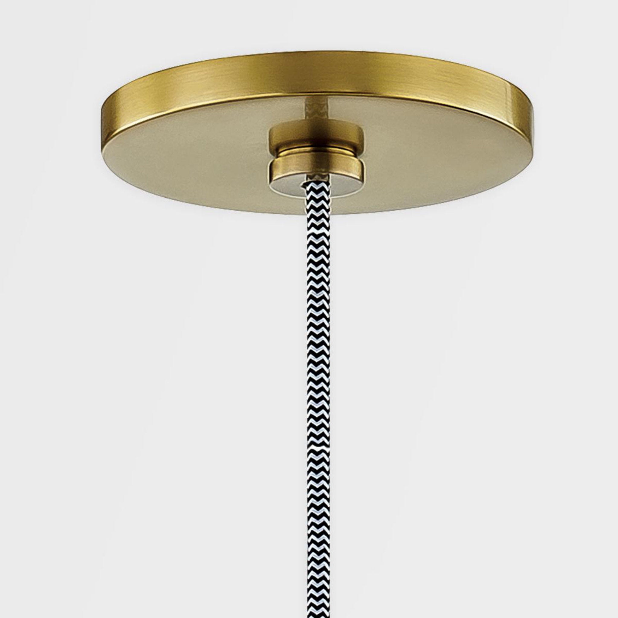 Renee 1-Light Pendant in Aged Brass/Black 14L x 6.75W x 10H