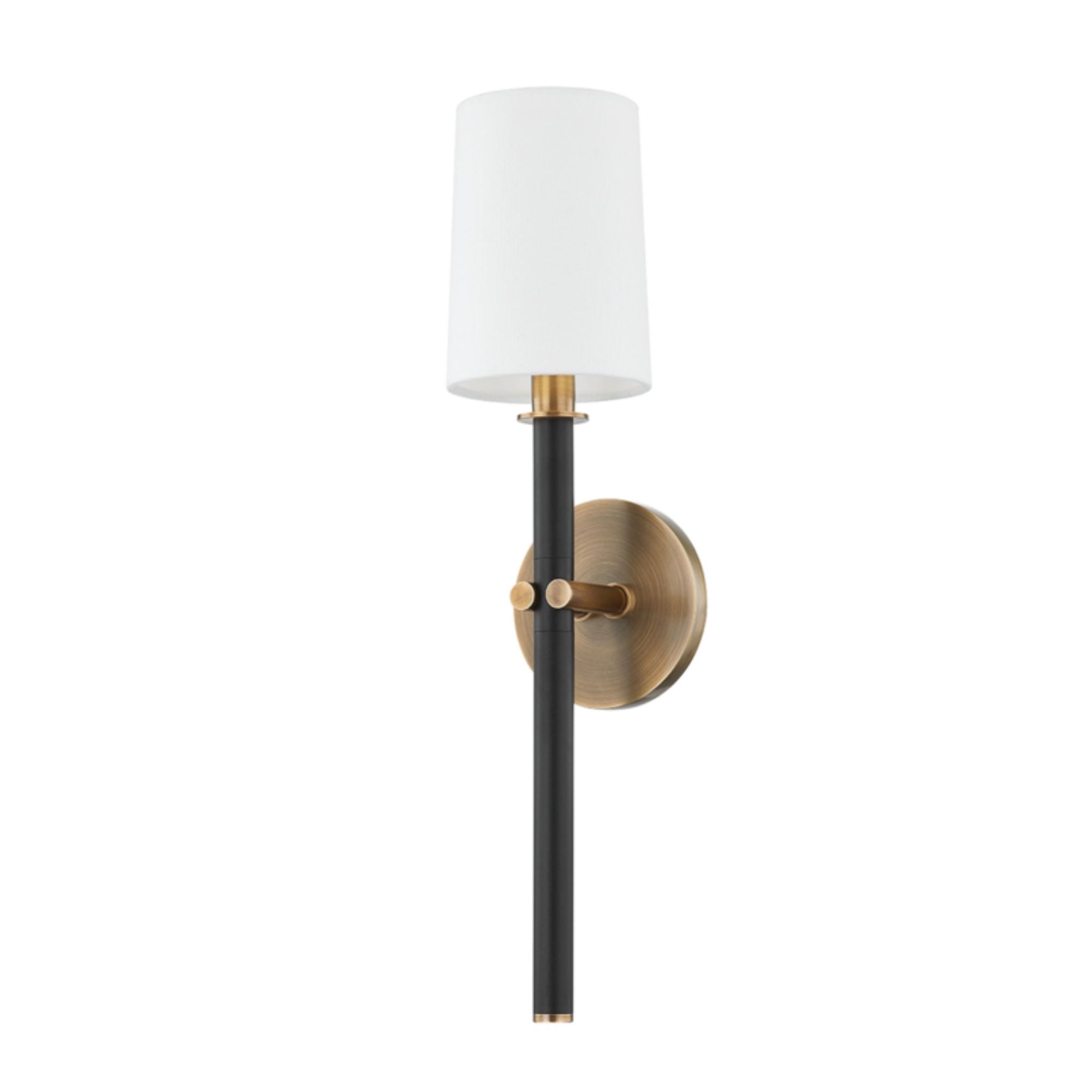 Belvedere 1-Light Wall Sconce in Patina Brass 4.75W x 19.25H