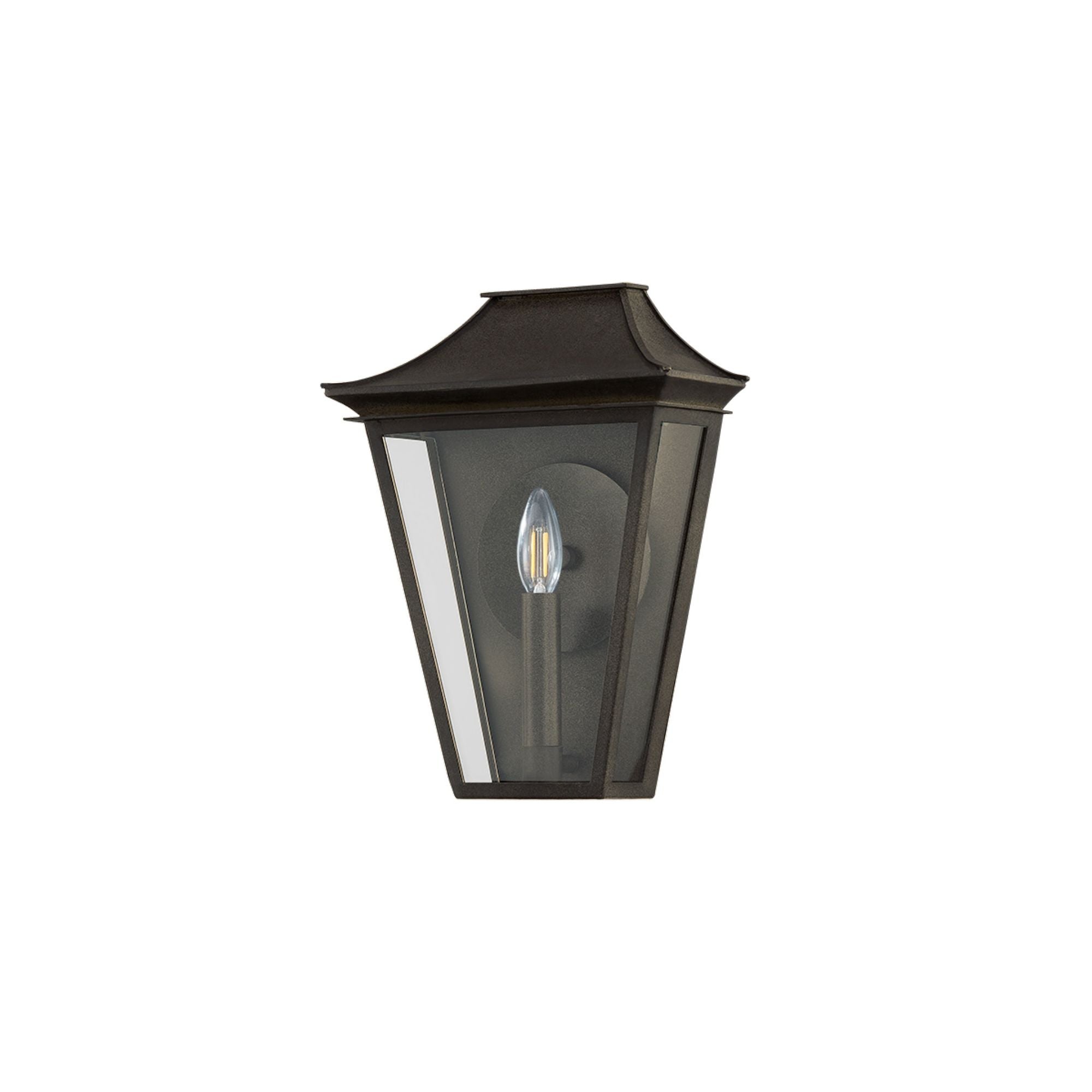 Tehama Exterior Wall Sconce 1-Light Outdoor LED in French Iron 10L x 10W x 13.5H