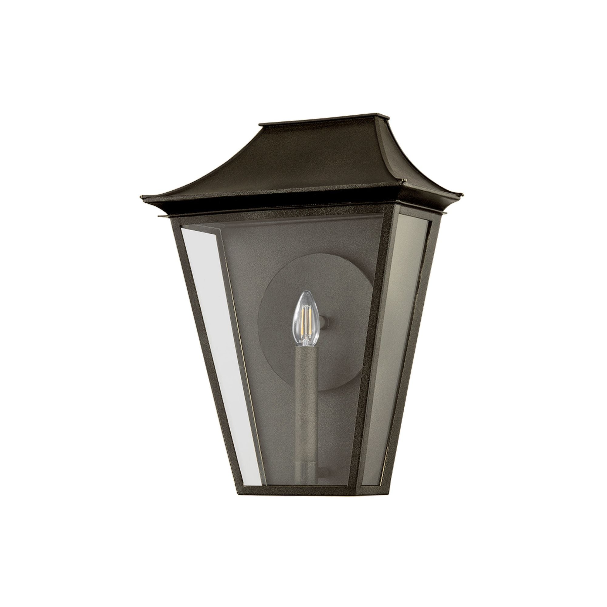 Tehama 1-Light Exterior Wall Sconce in French Iron 12.75W x 17H