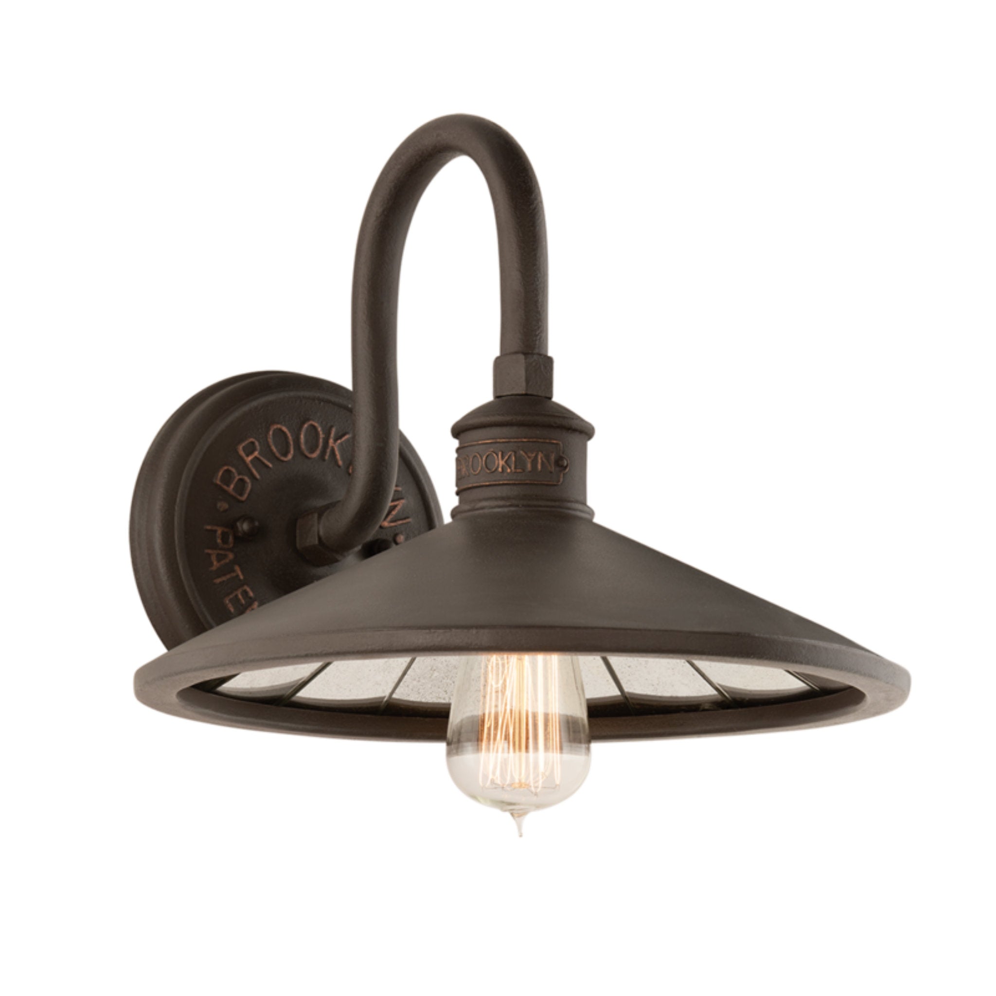 Brooklyn Wall Sconce 1-Light LED in Heritage Bronze 12L x 12W x 12H